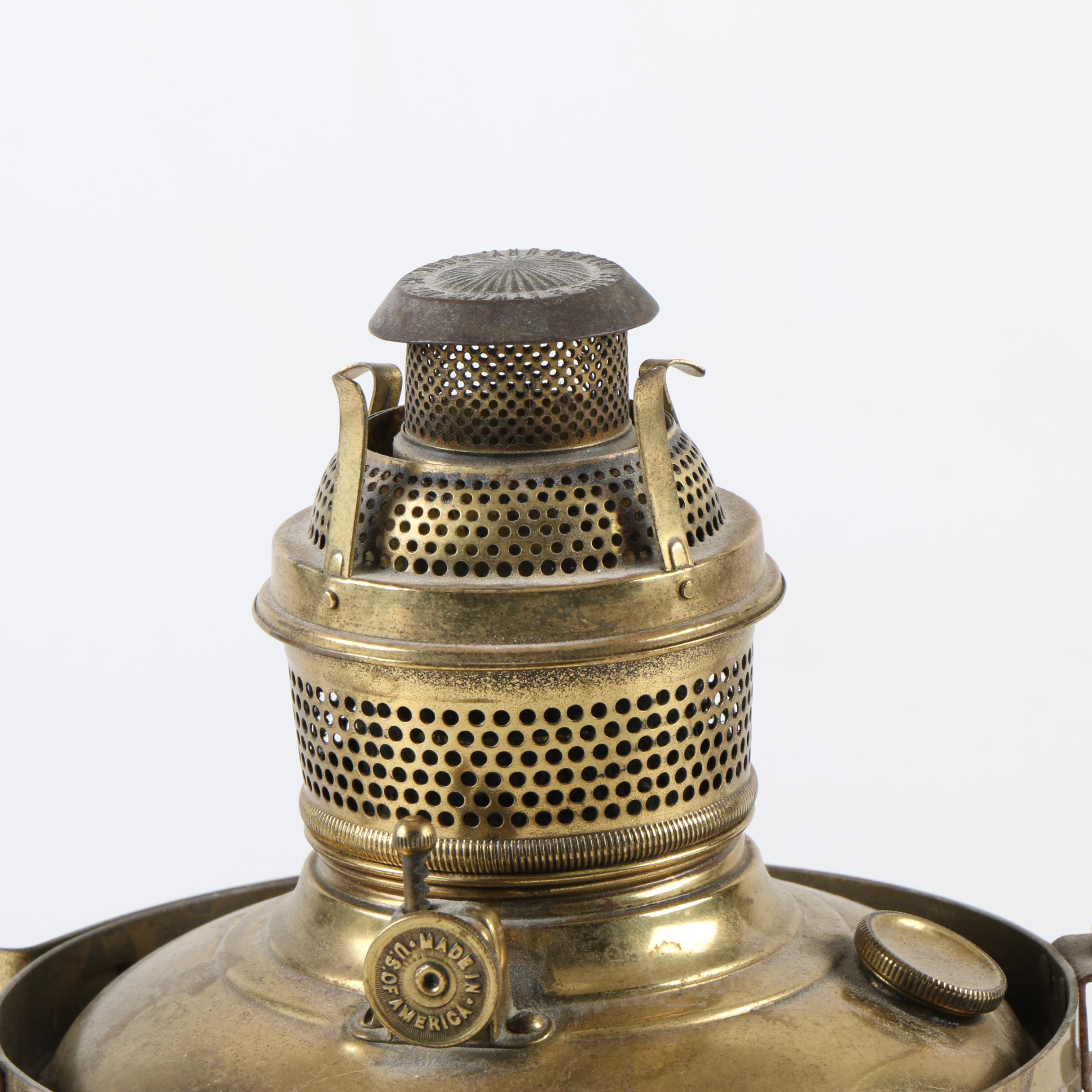 Antique Brass Hanging Oil Lamp