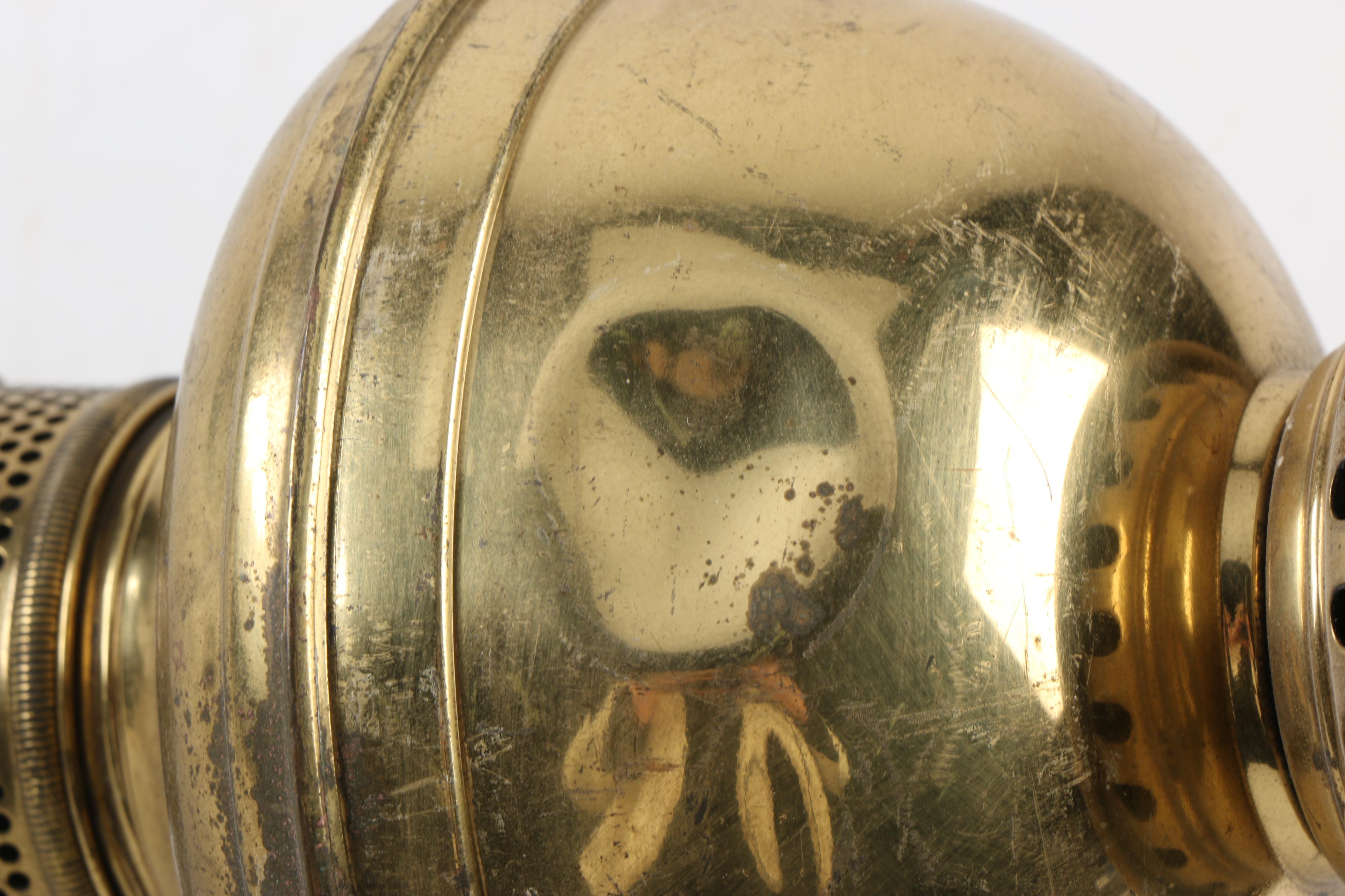 Antique Brass Hanging Oil Lamp