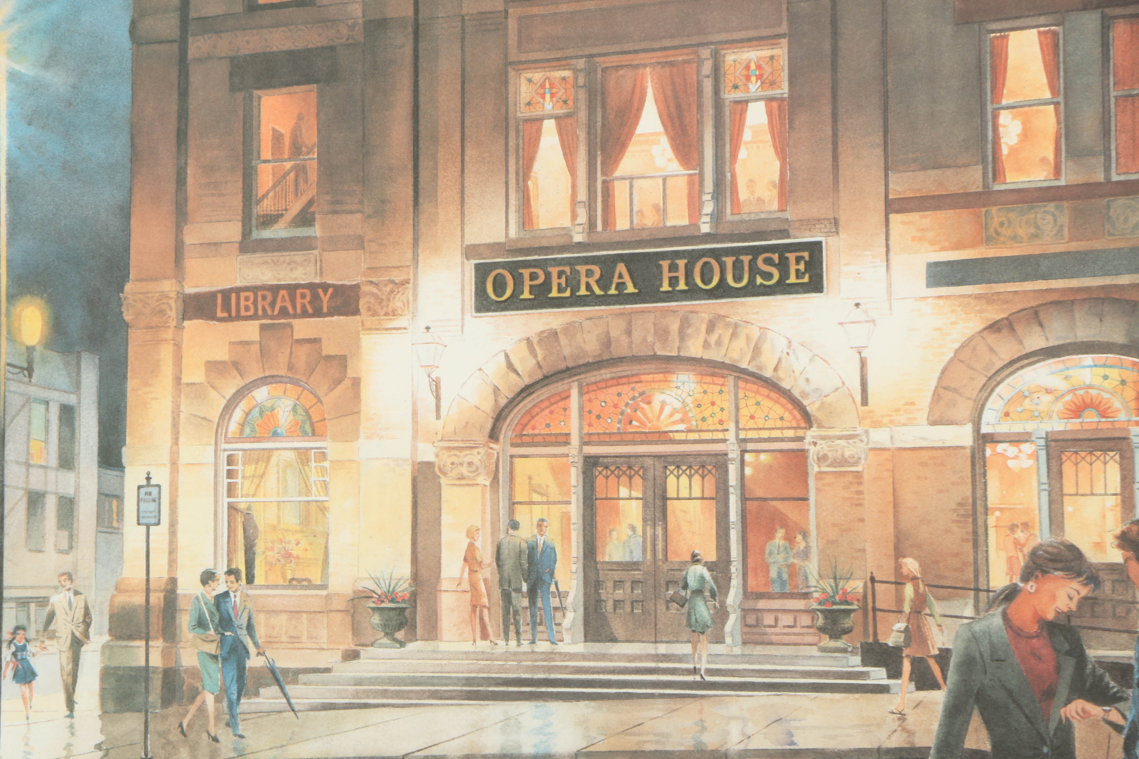 Stanley F. Anderson Limited Edition Offset Lithograph "Eight O'Clock Curtain"