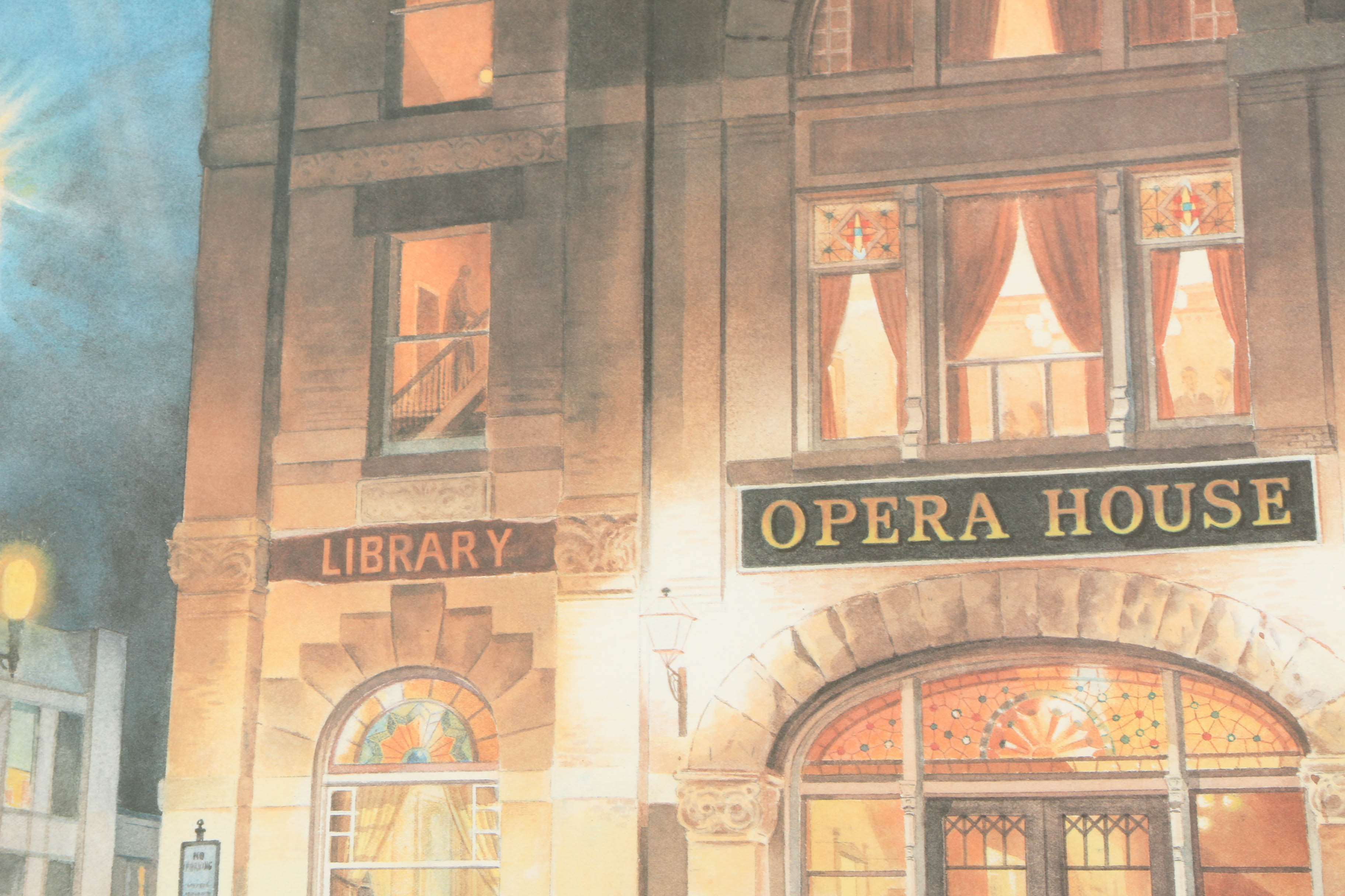 Stanley F. Anderson Limited Edition Offset Lithograph "Eight O'Clock Curtain"