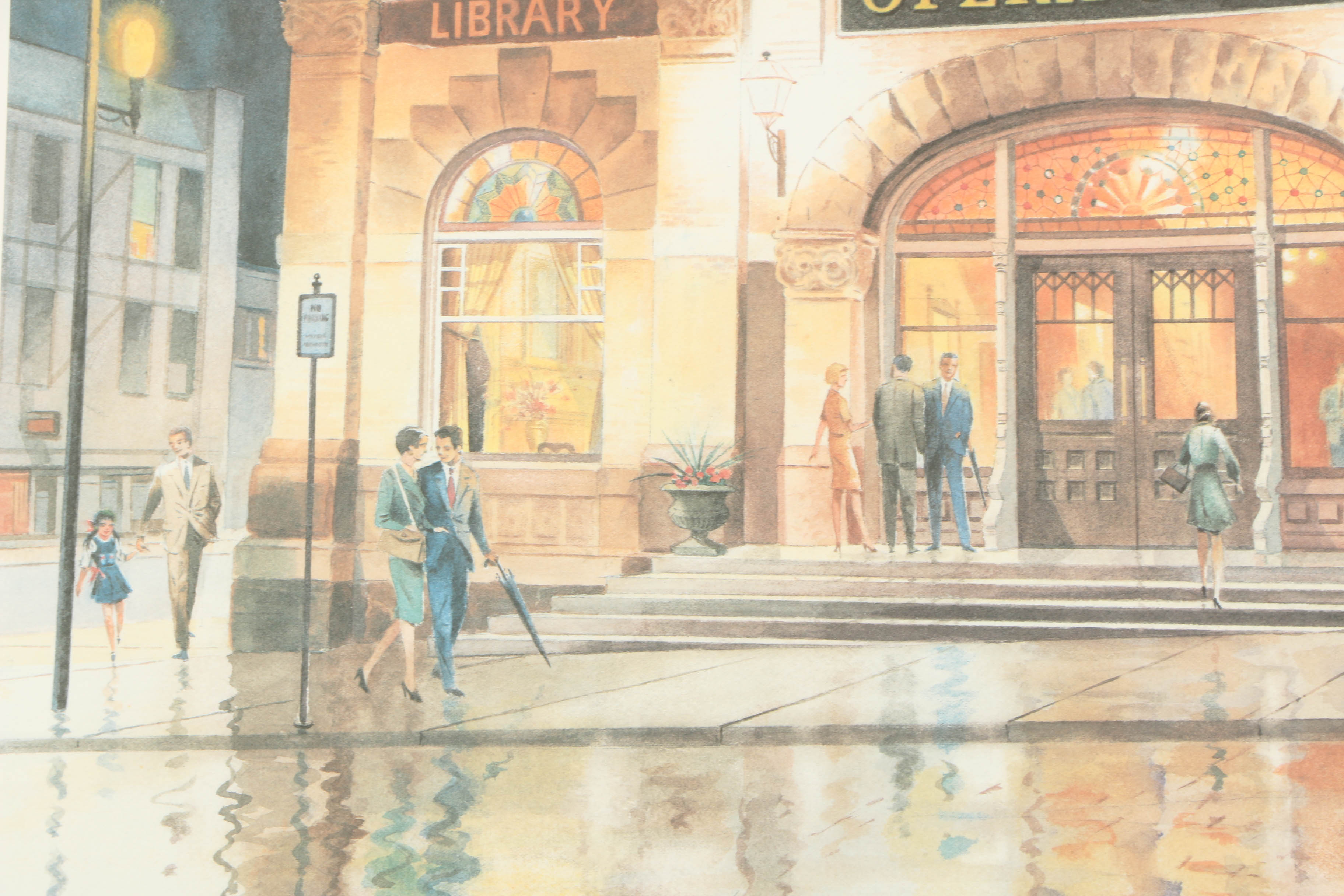 Stanley F. Anderson Limited Edition Offset Lithograph "Eight O'Clock Curtain"