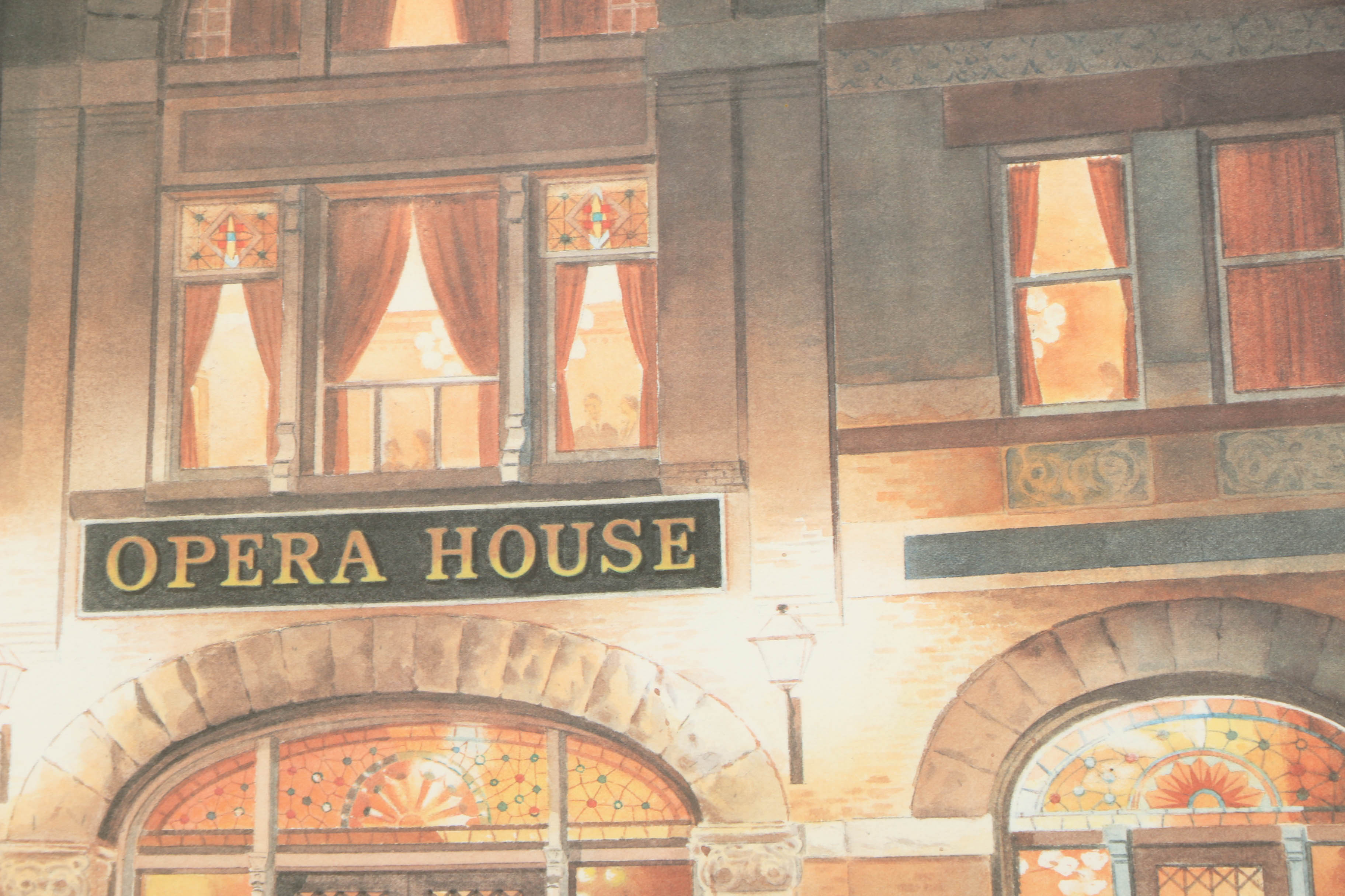 Stanley F. Anderson Limited Edition Offset Lithograph "Eight O'Clock Curtain"