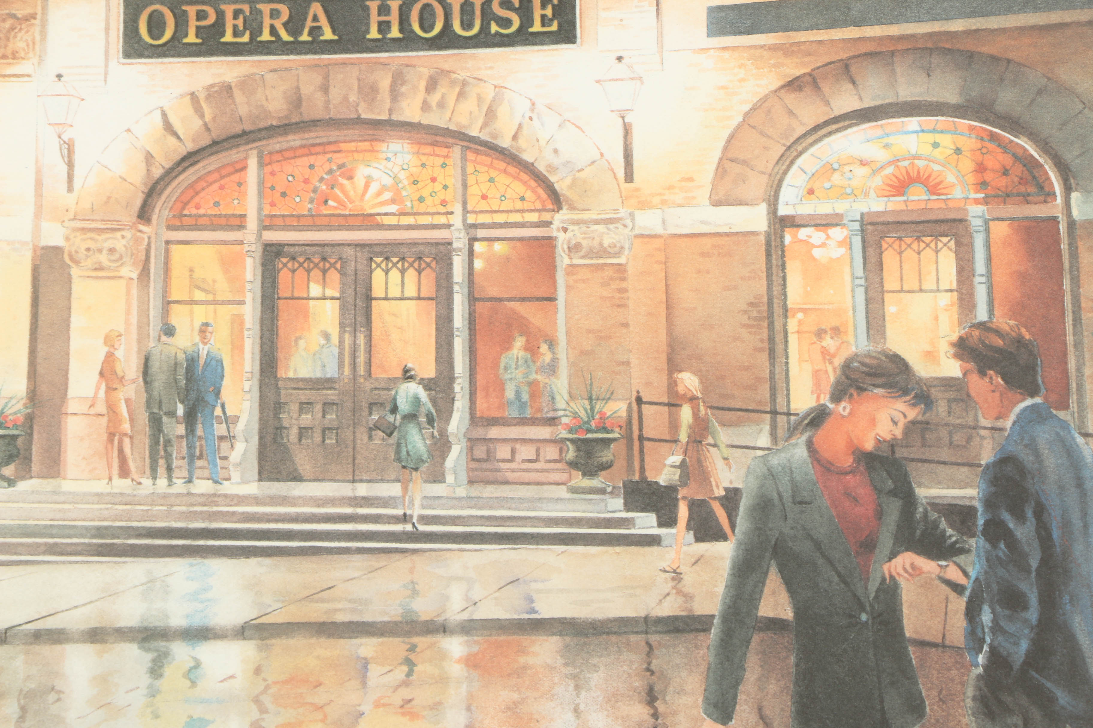 Stanley F. Anderson Limited Edition Offset Lithograph "Eight O'Clock Curtain"