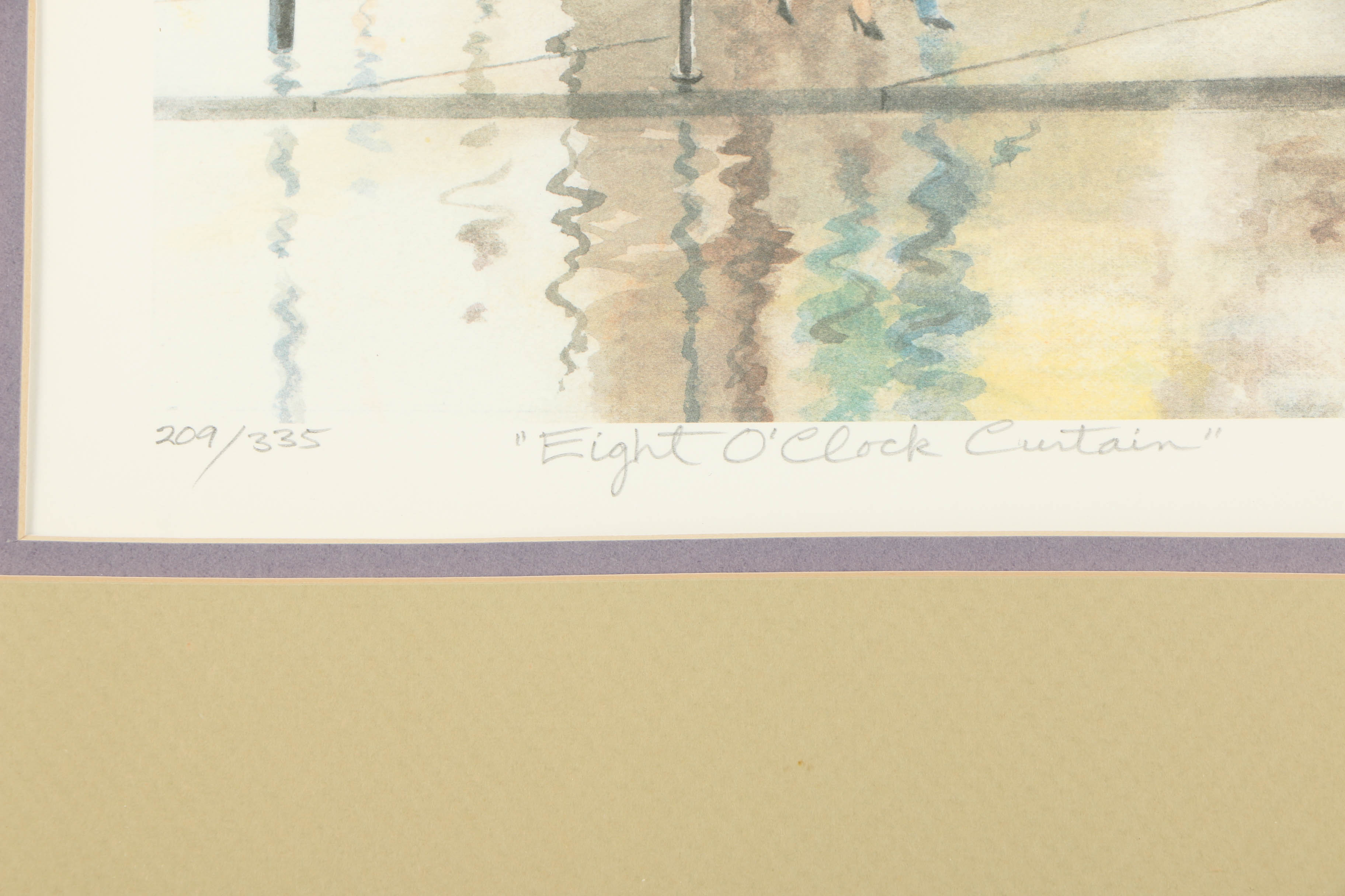 Stanley F. Anderson Limited Edition Offset Lithograph "Eight O'Clock Curtain"