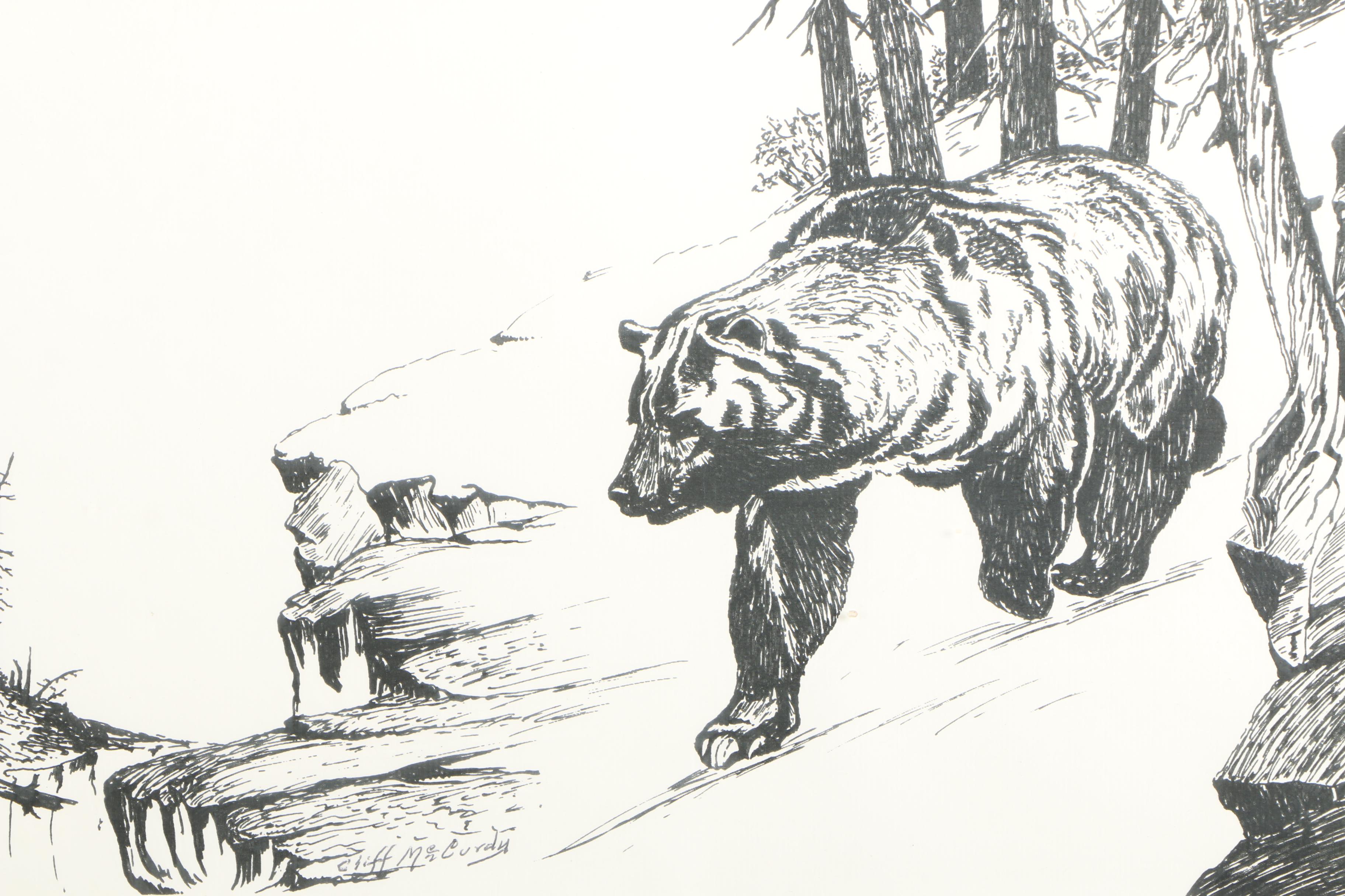 Serigraphs After Cliff McCurdy of Animals in Nature