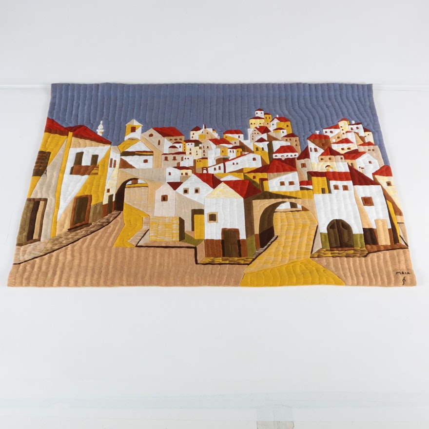 Handmade Tapestry "Casas Portuguesas No. 3" by Abel Maia