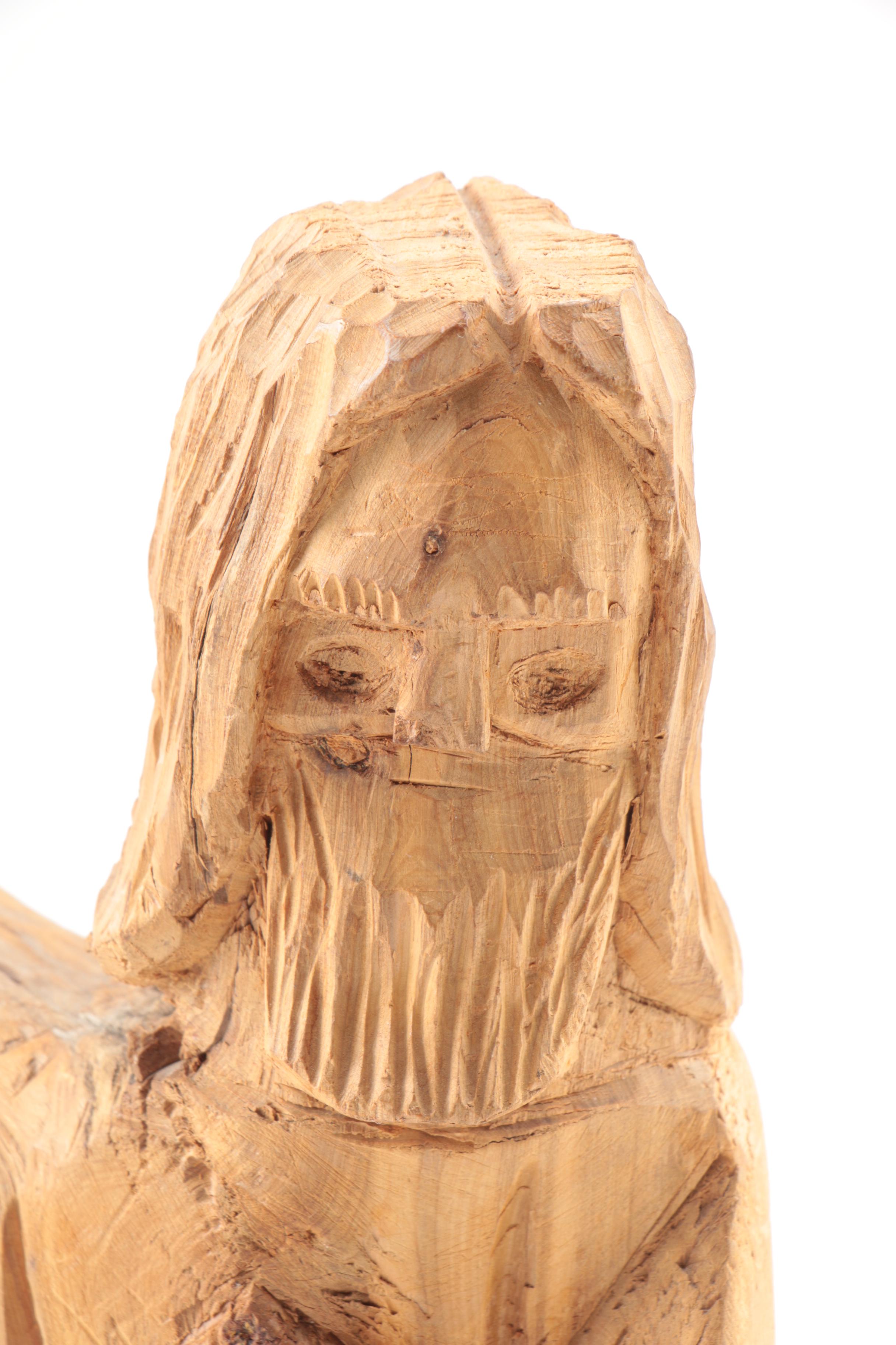 Mike Salazar Folk Art Style Wood Carving