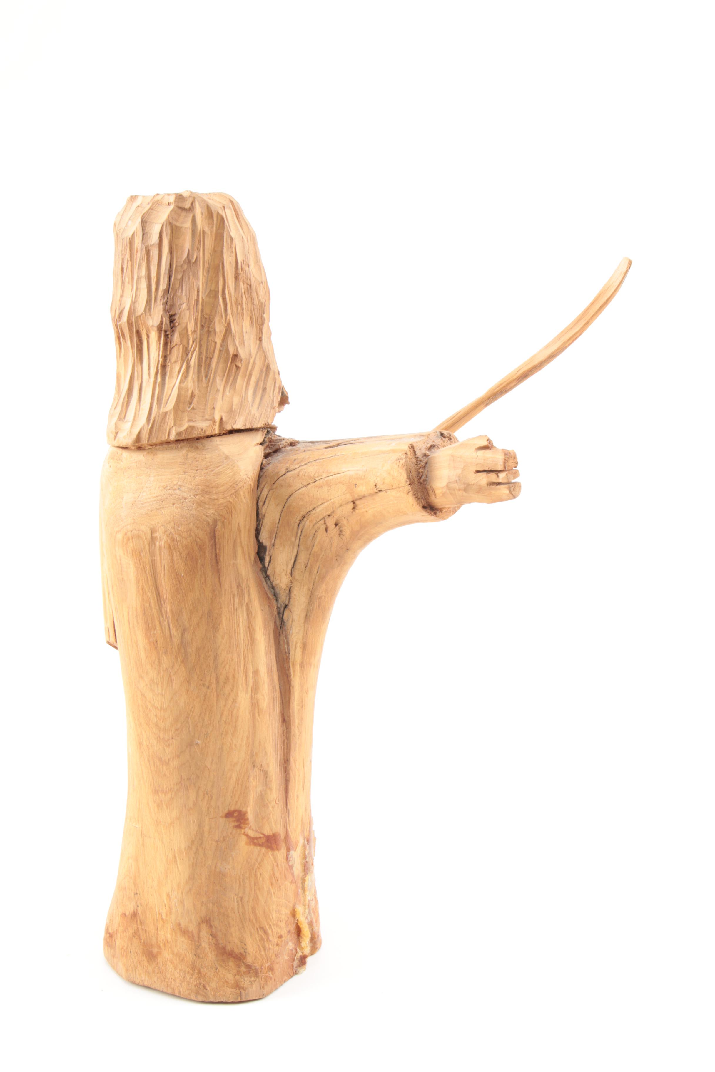 Mike Salazar Folk Art Style Wood Carving