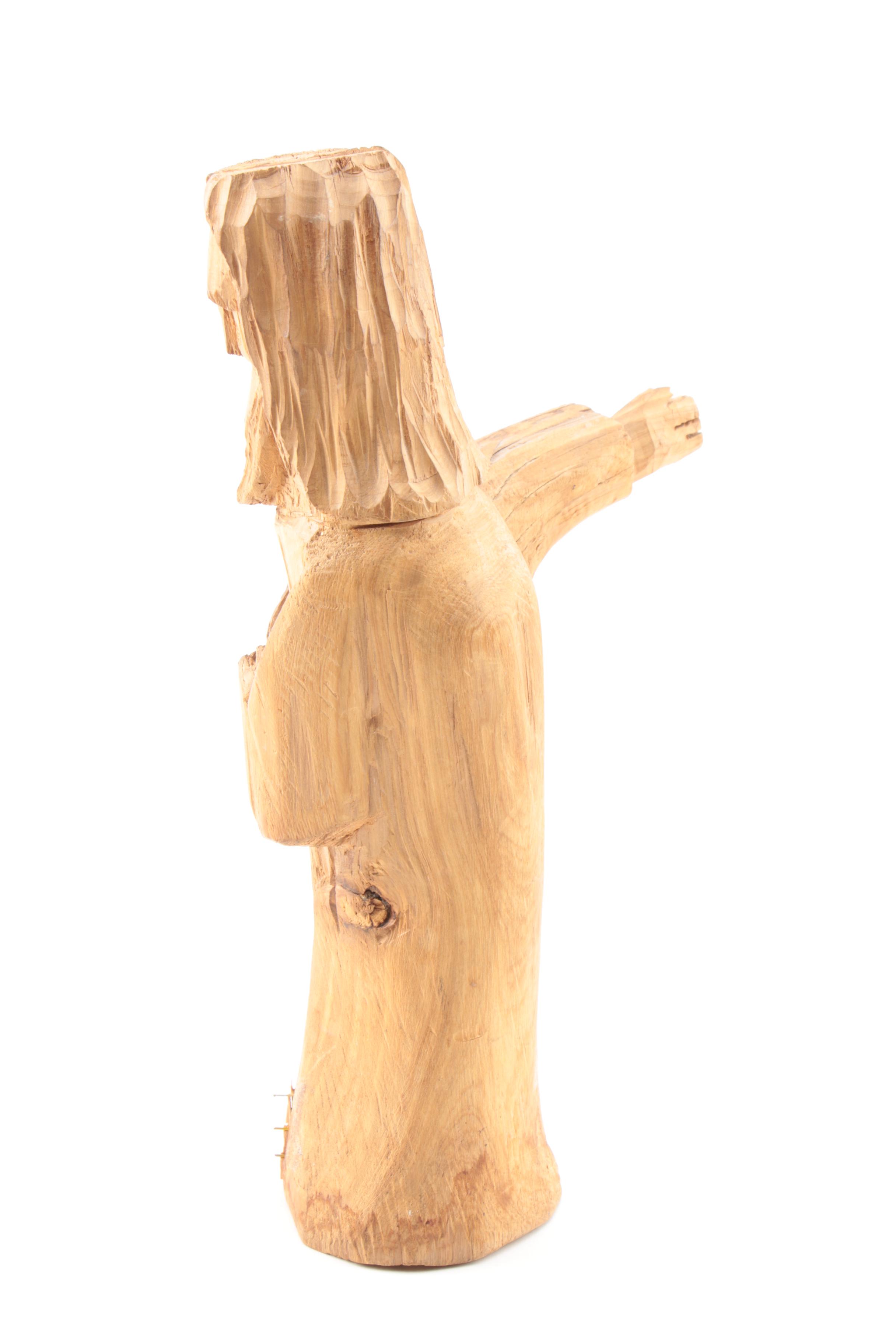 Mike Salazar Folk Art Style Wood Carving