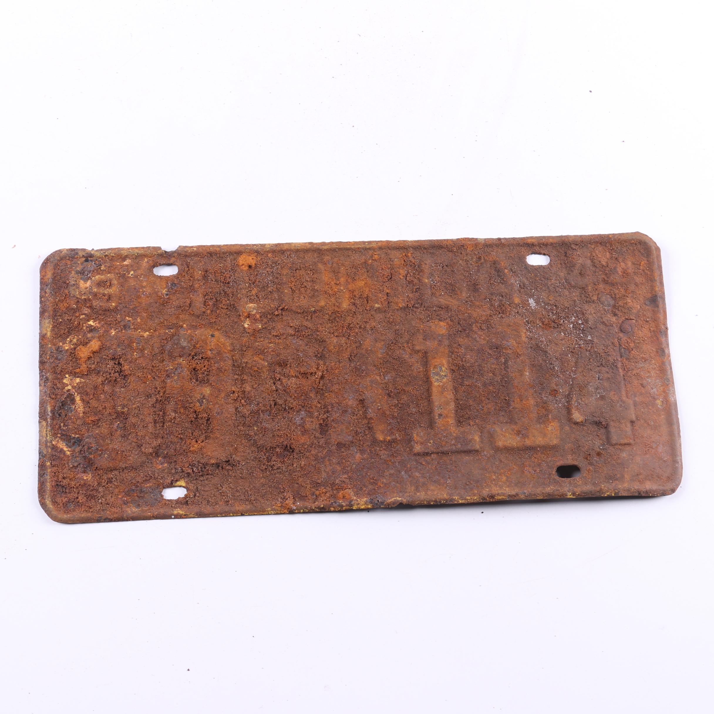 Vintage Florida and Michigan License Plates