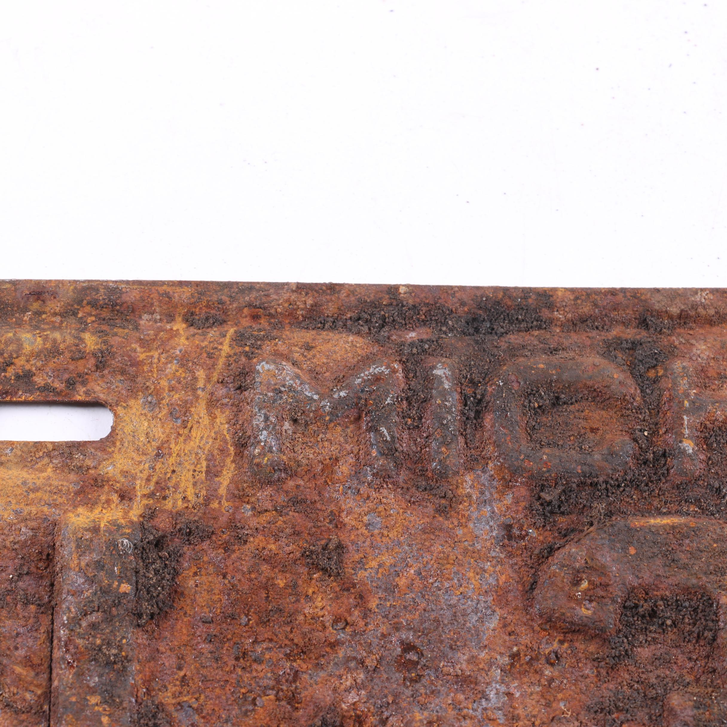 Vintage Florida and Michigan License Plates