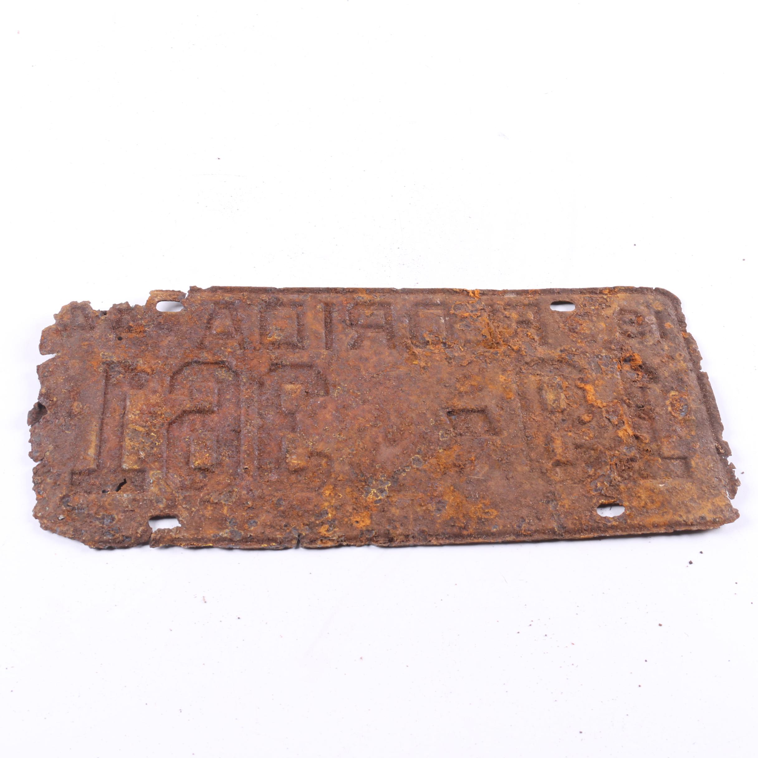 Vintage Florida and Michigan License Plates