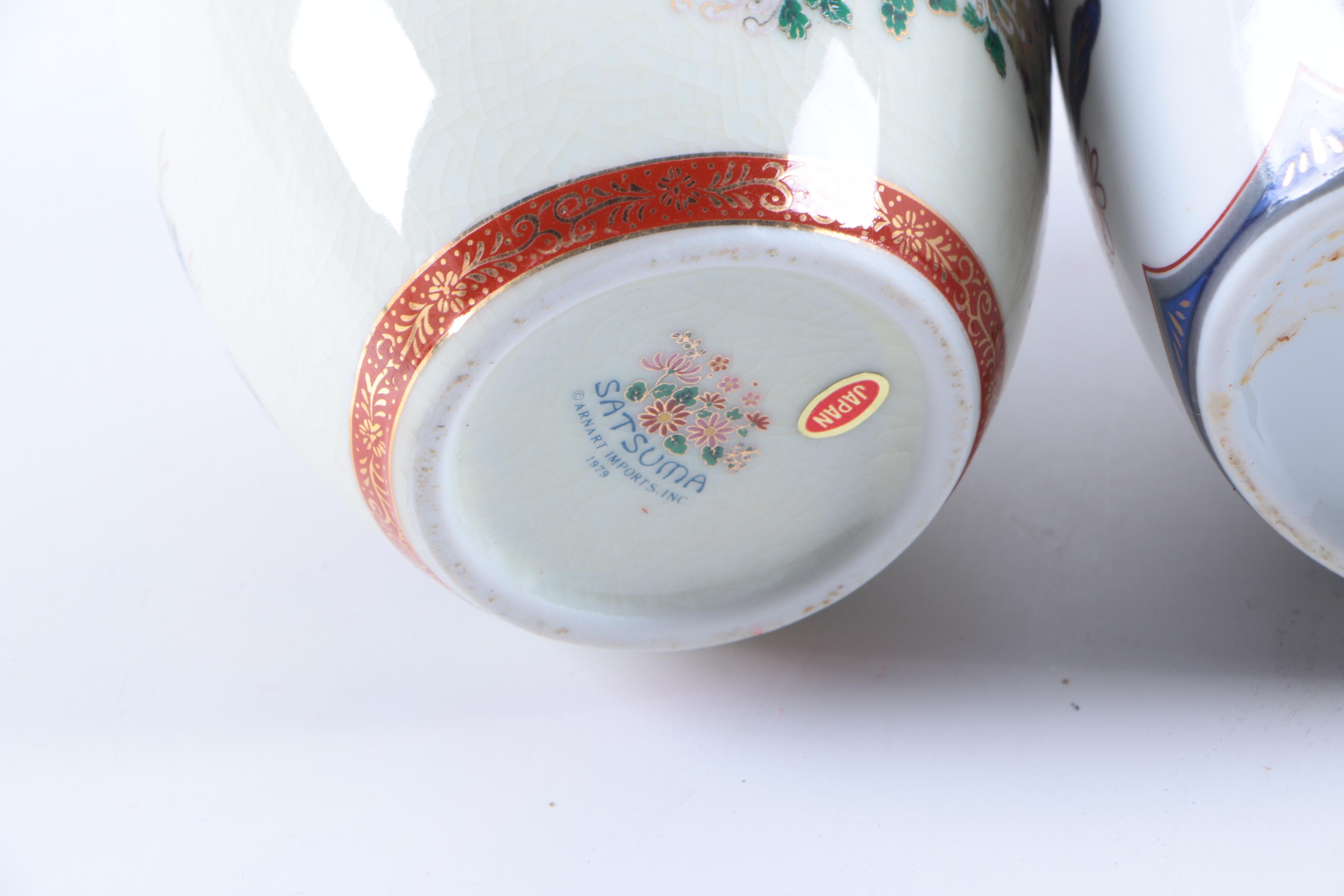 Ceramic Urns and Vases Featuring Satsuma