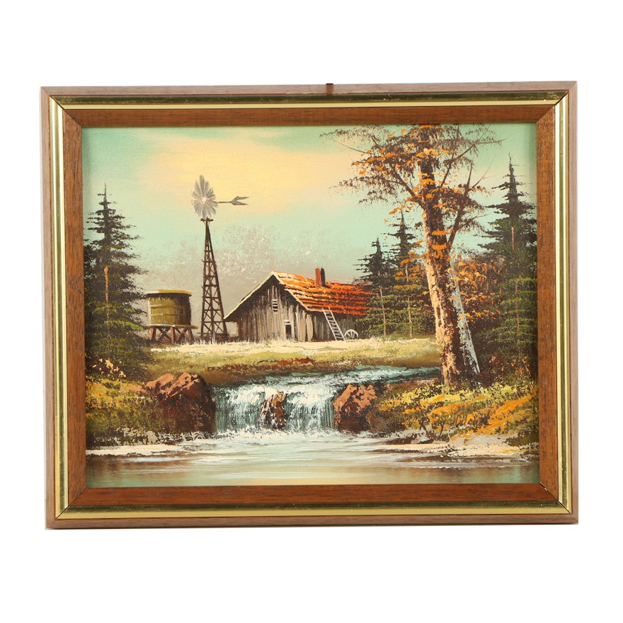 Roy Moore Oil Landscape Painting on Canvas