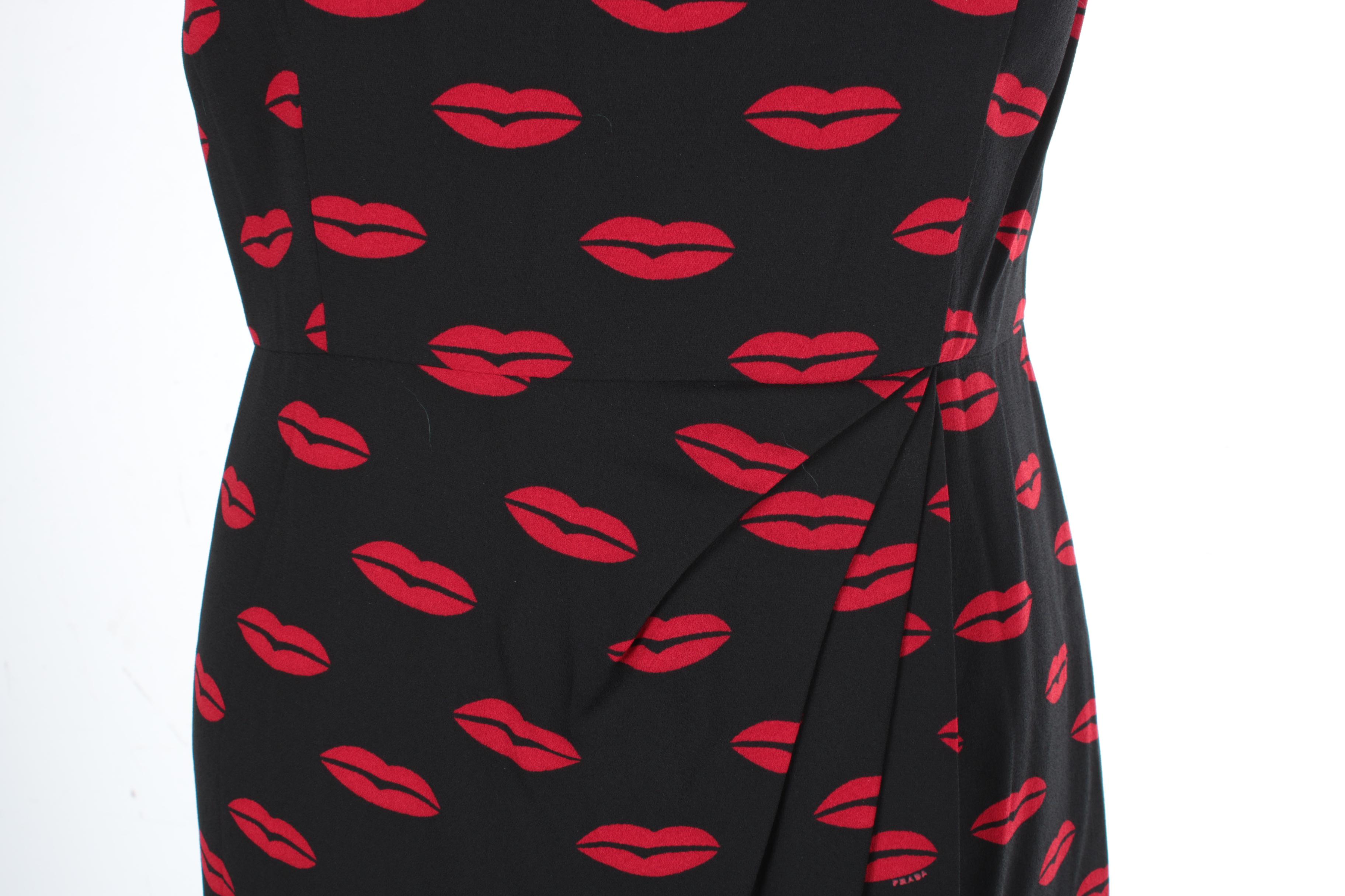Prada Lip Print Cocktail Dress