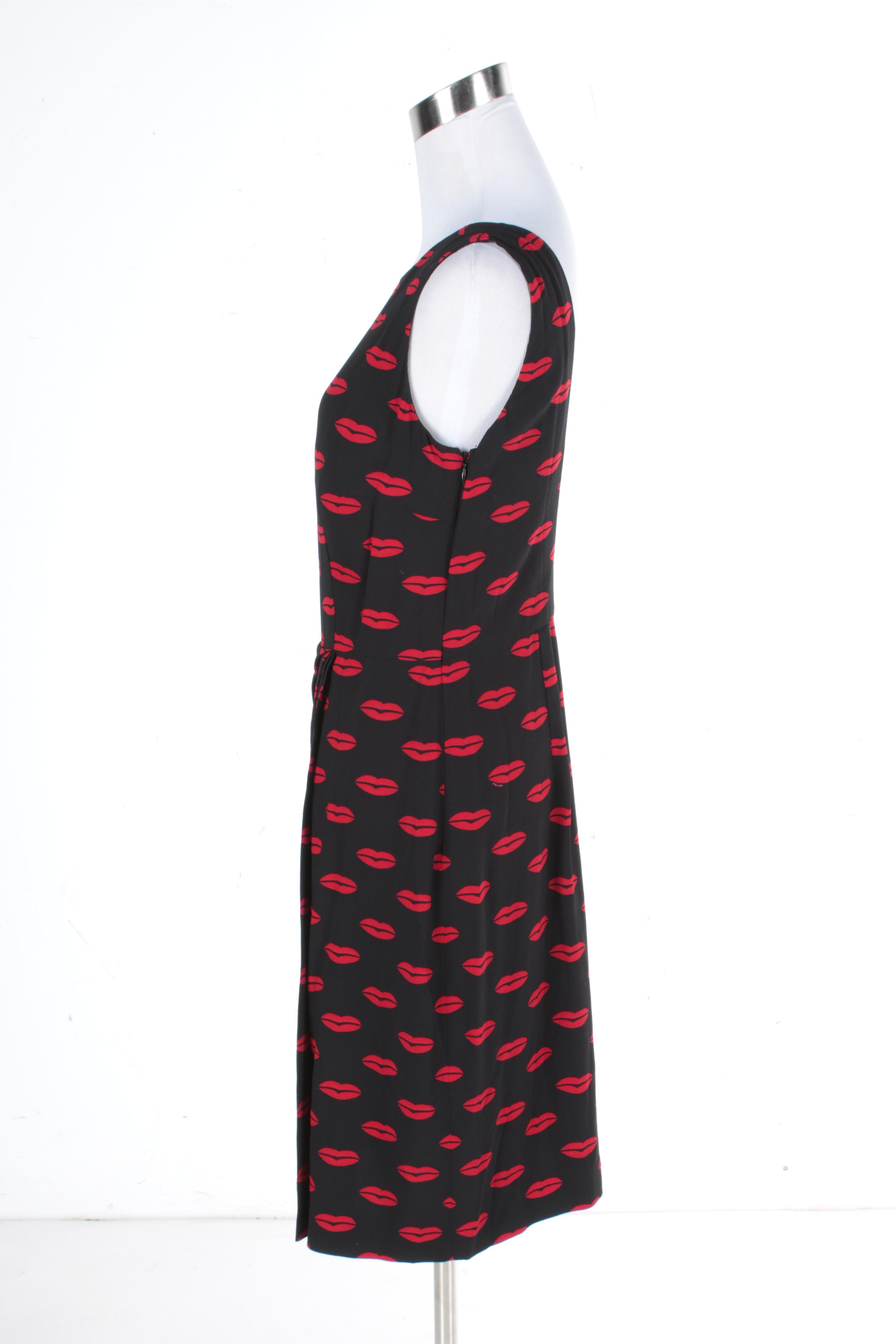 Prada Lip Print Cocktail Dress