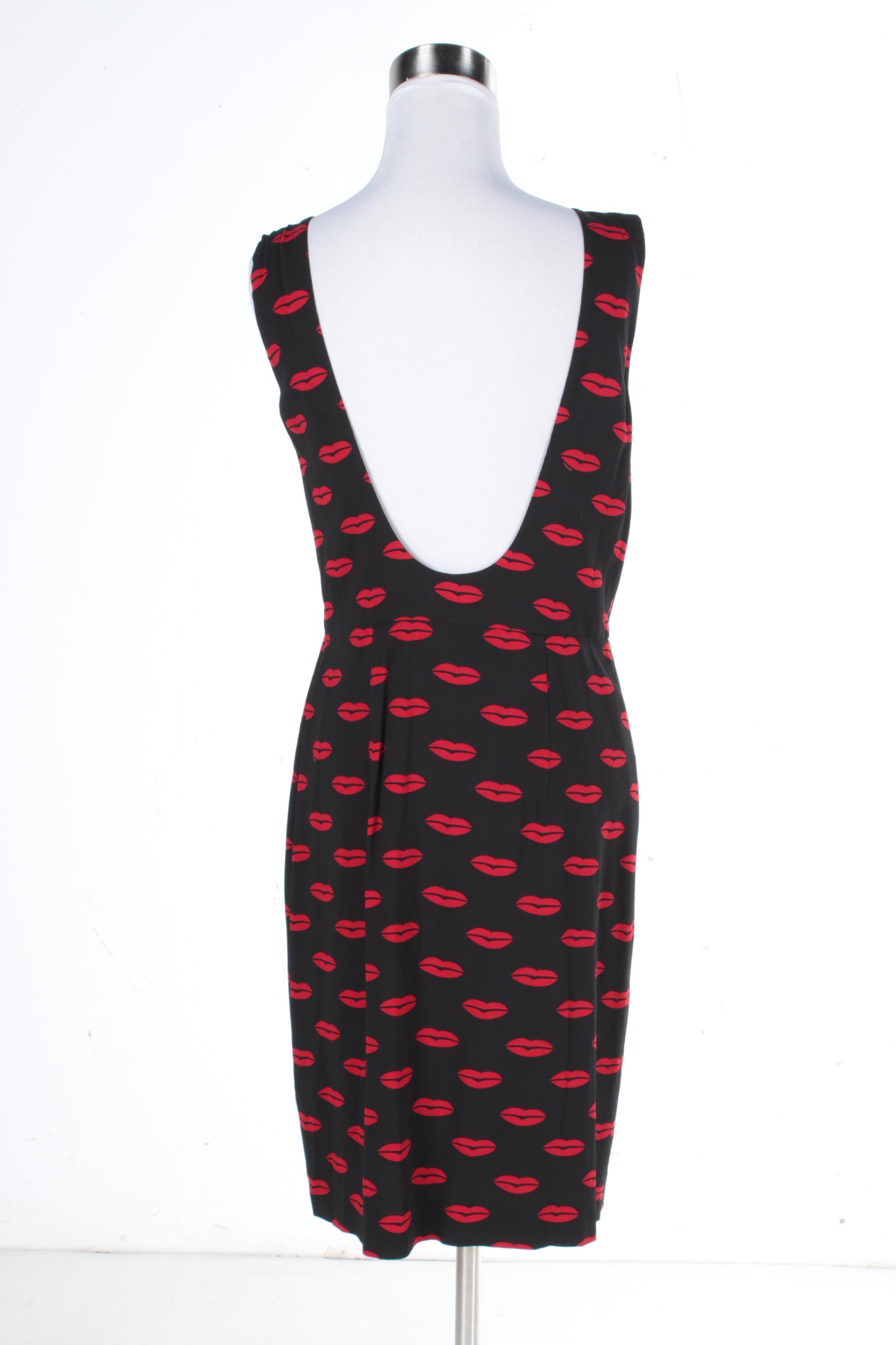 Prada Lip Print Cocktail Dress
