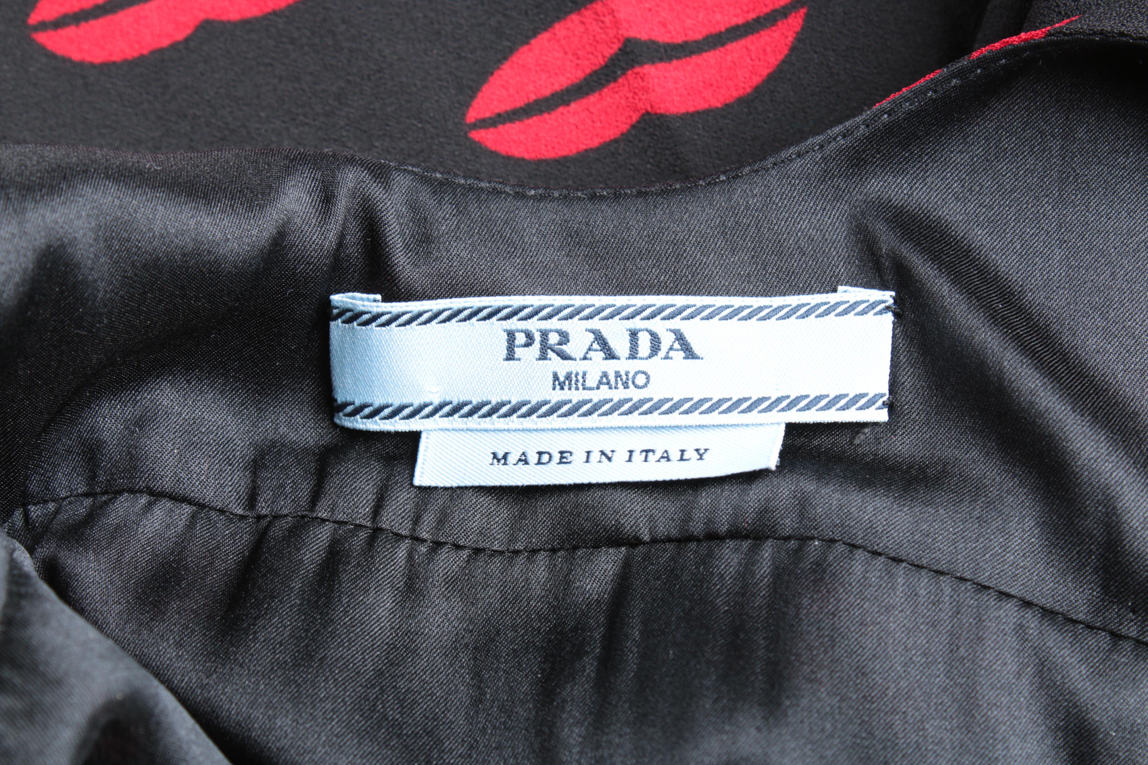 Prada Lip Print Cocktail Dress
