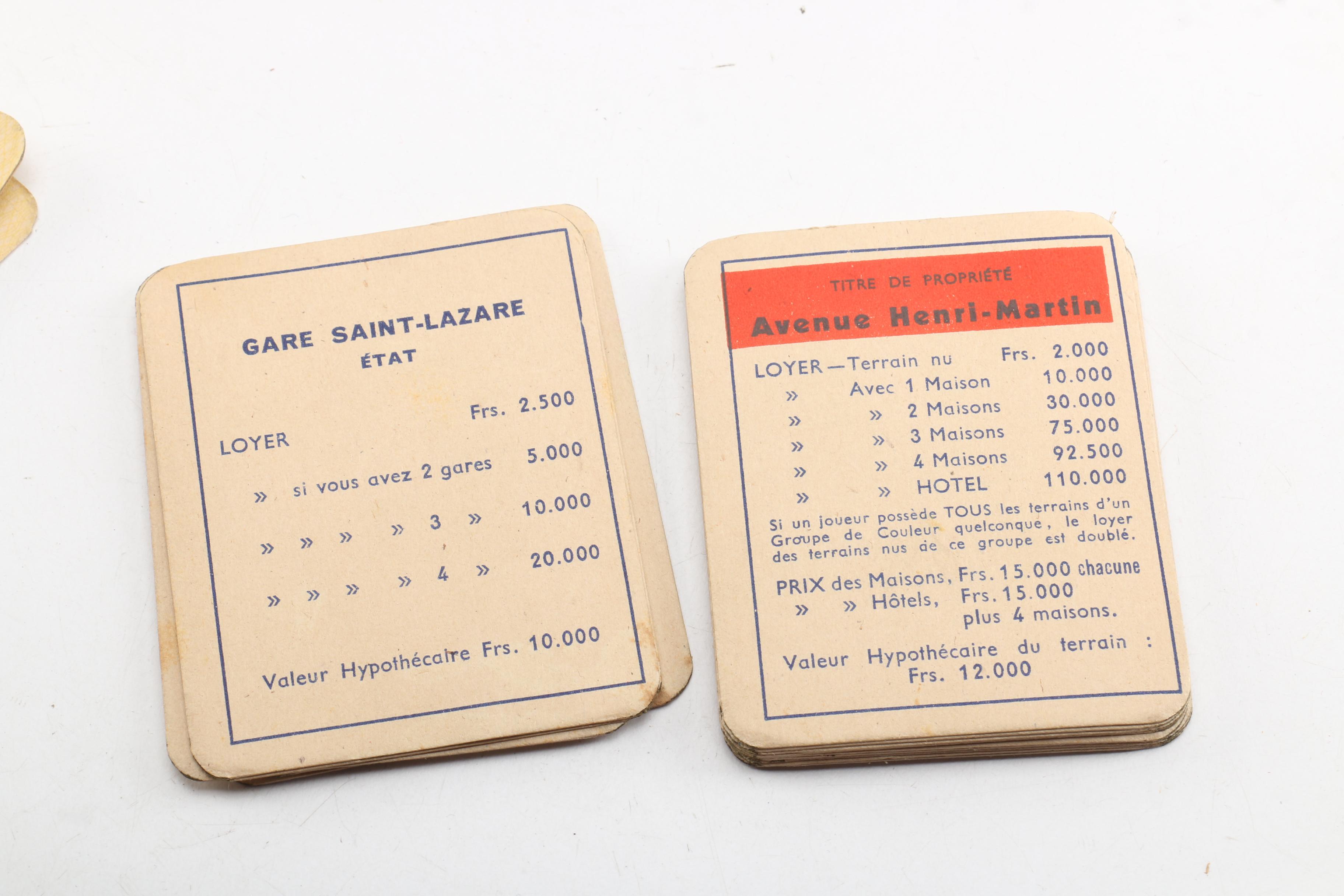 Vintage Miro Company French Monopoly Board Game