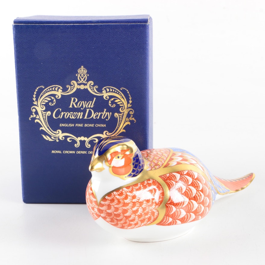 Royal Crown Derby "Pheasant" Porcelain Paperweight