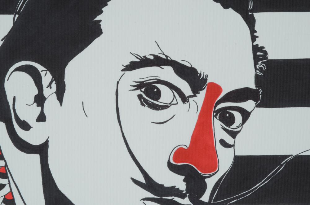 Francois Audiard Original Ink Drawing of Salvador Dalí