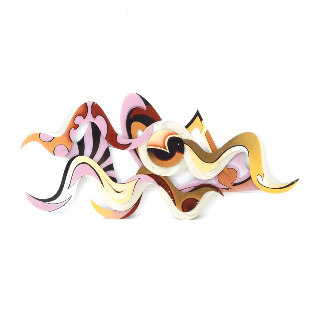 Shlomi Haziza Large-scale Contemporary Metal and Acrylic Wall Sculpture