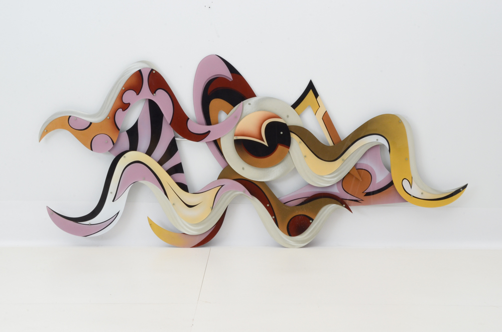 Shlomi Haziza Large-scale Contemporary Metal and Acrylic Wall Sculpture