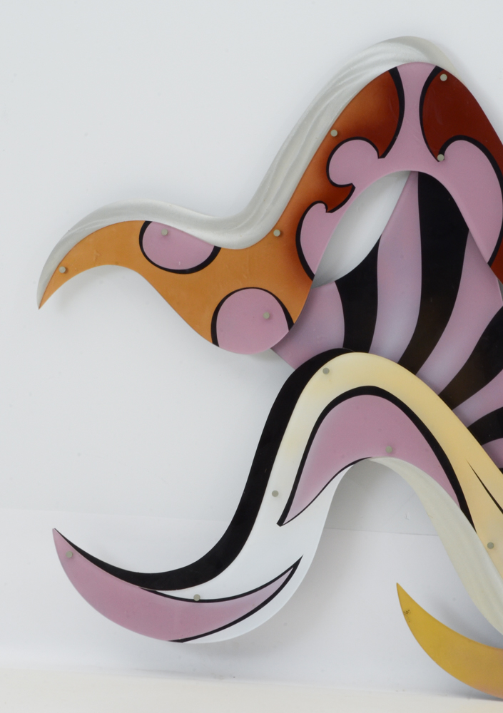 Shlomi Haziza Large-scale Contemporary Metal and Acrylic Wall Sculpture