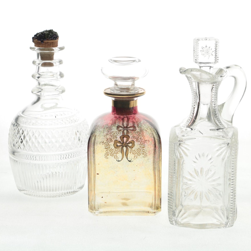 Glass Decanters Including Tiffany and Co. for Seagrams