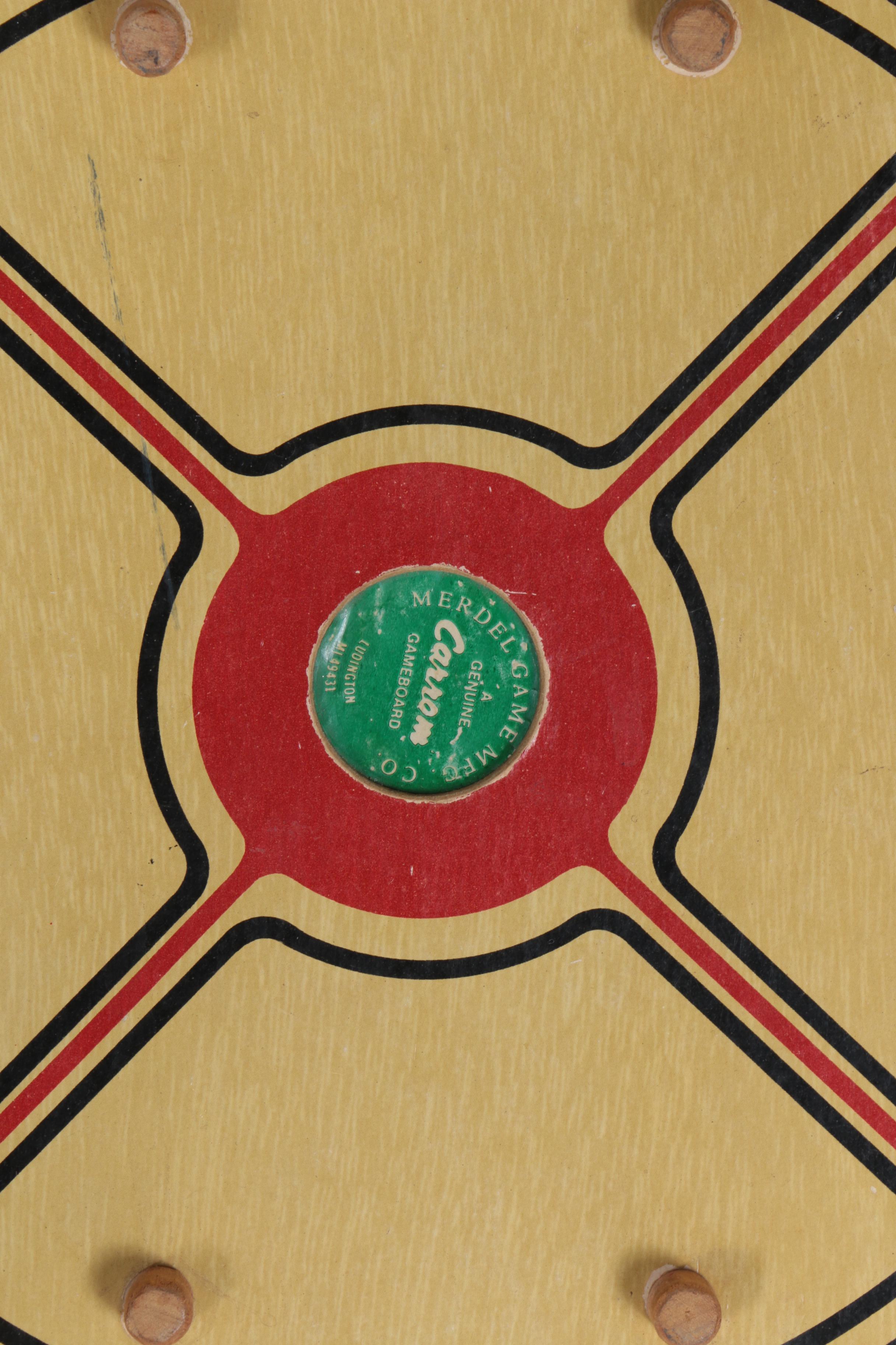 Merdel Game MFG Vintage Carrom Board