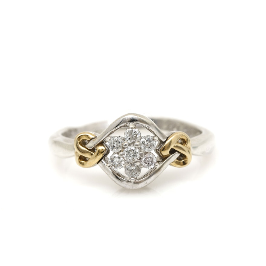 Sterling Silver Diamond Ring