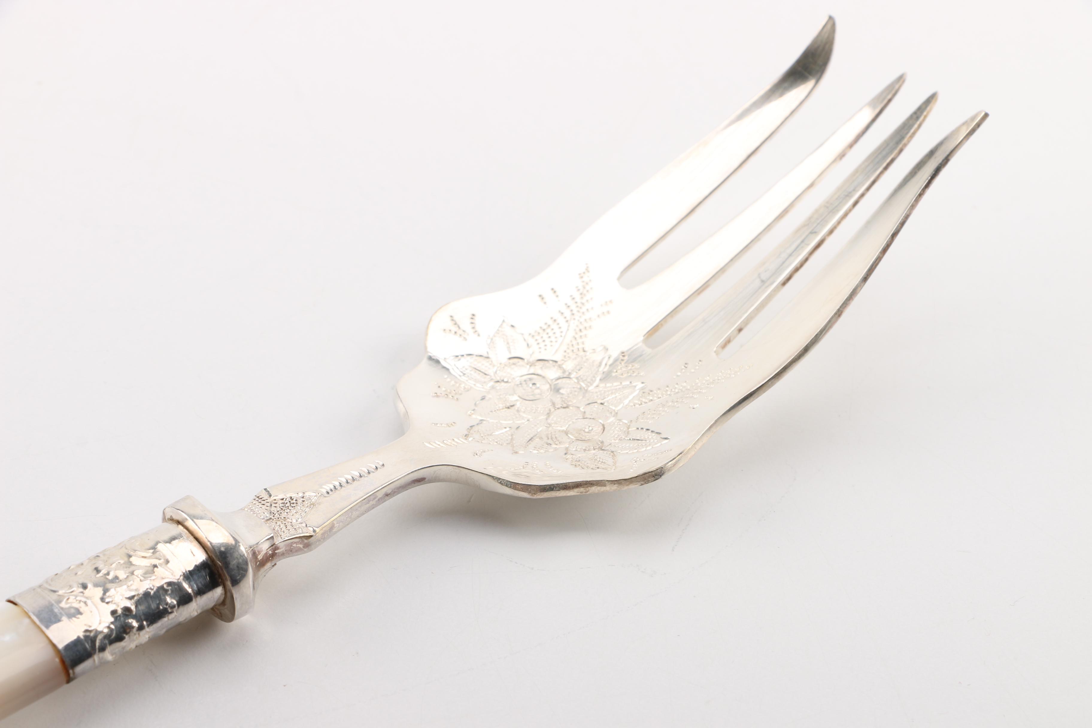 Sheffield, England Silver Plate and Shell Handled Flatware