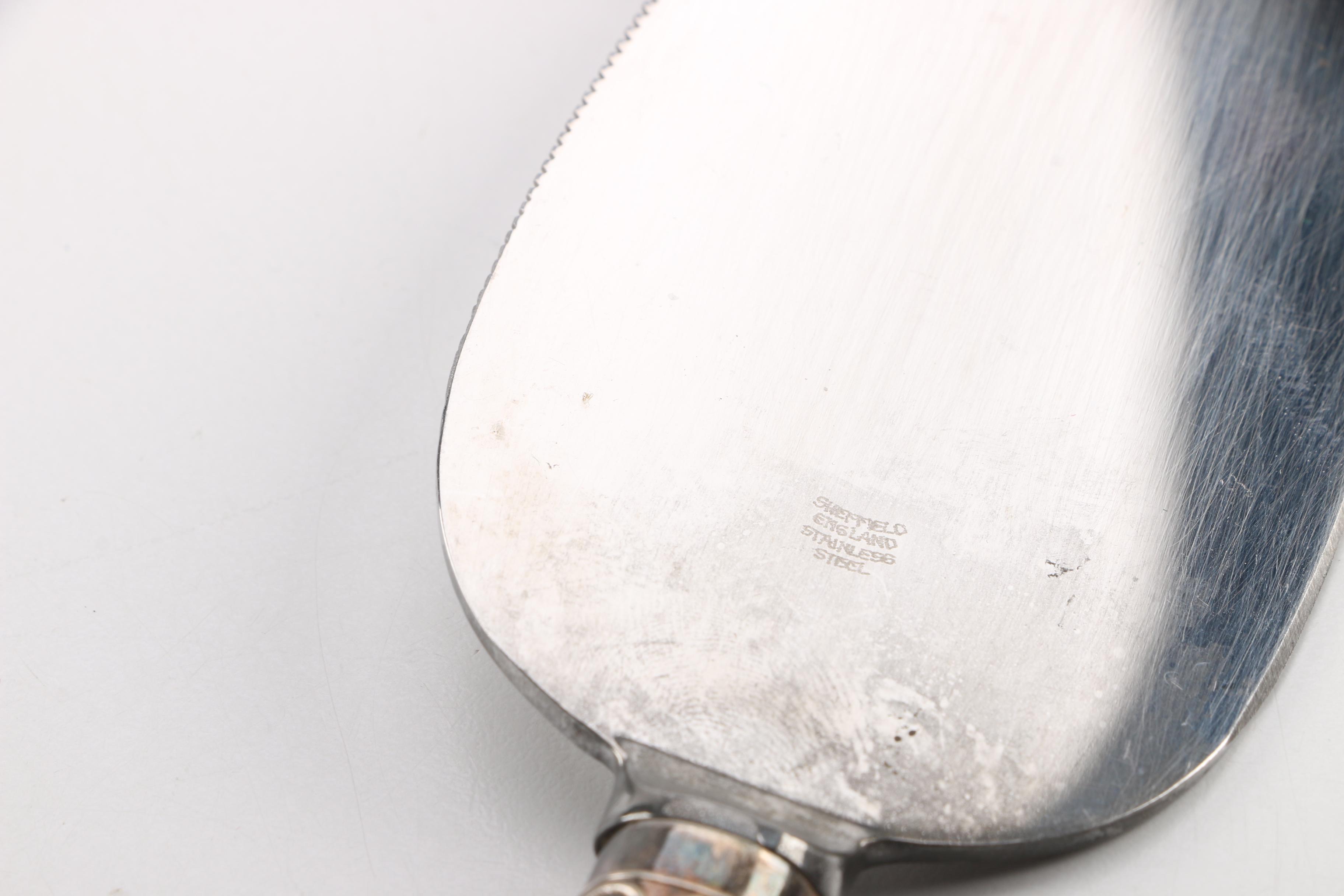 Sheffield, England Silver Plate and Shell Handled Flatware