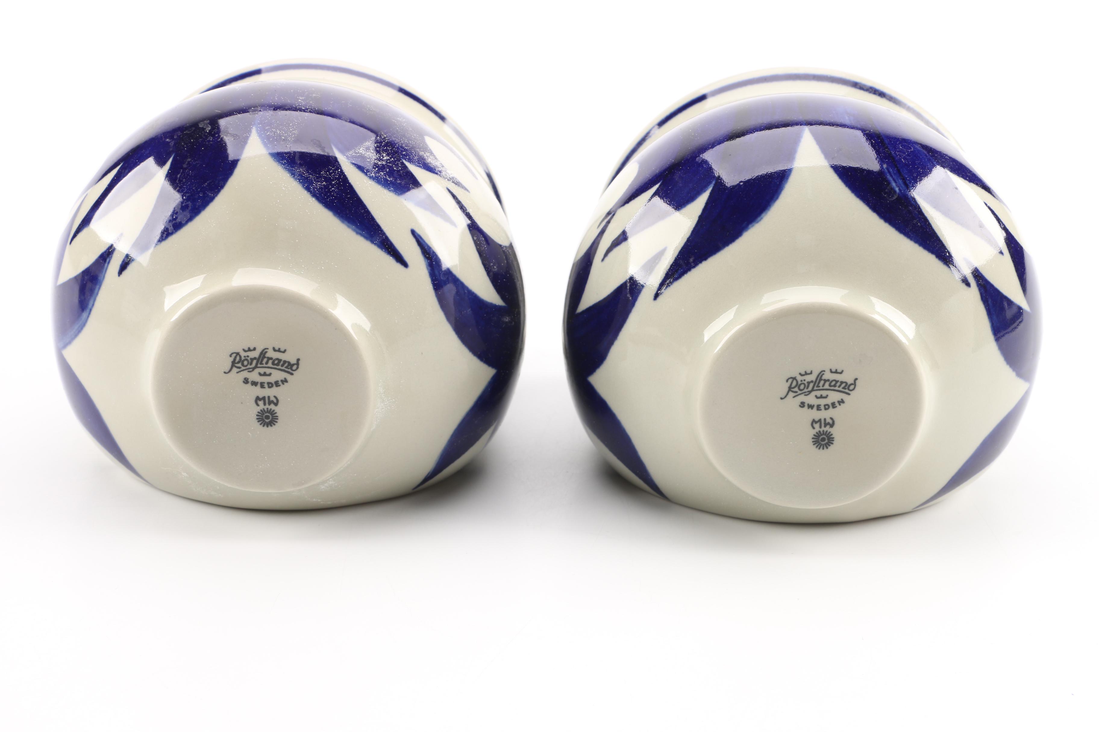 Rorstrand Pottery Swedish Wall Hanging Canisters and "Mother's Best Jam" Jar