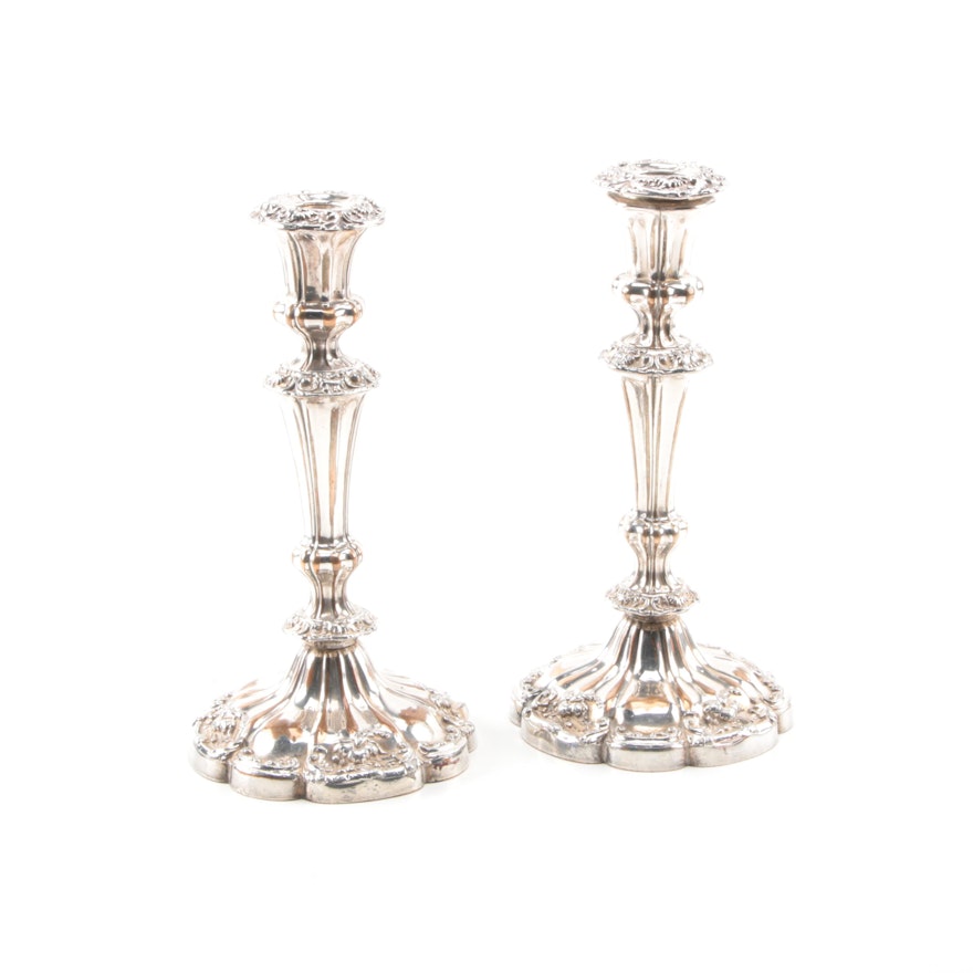 Silver Plate Weighted Candlesticks