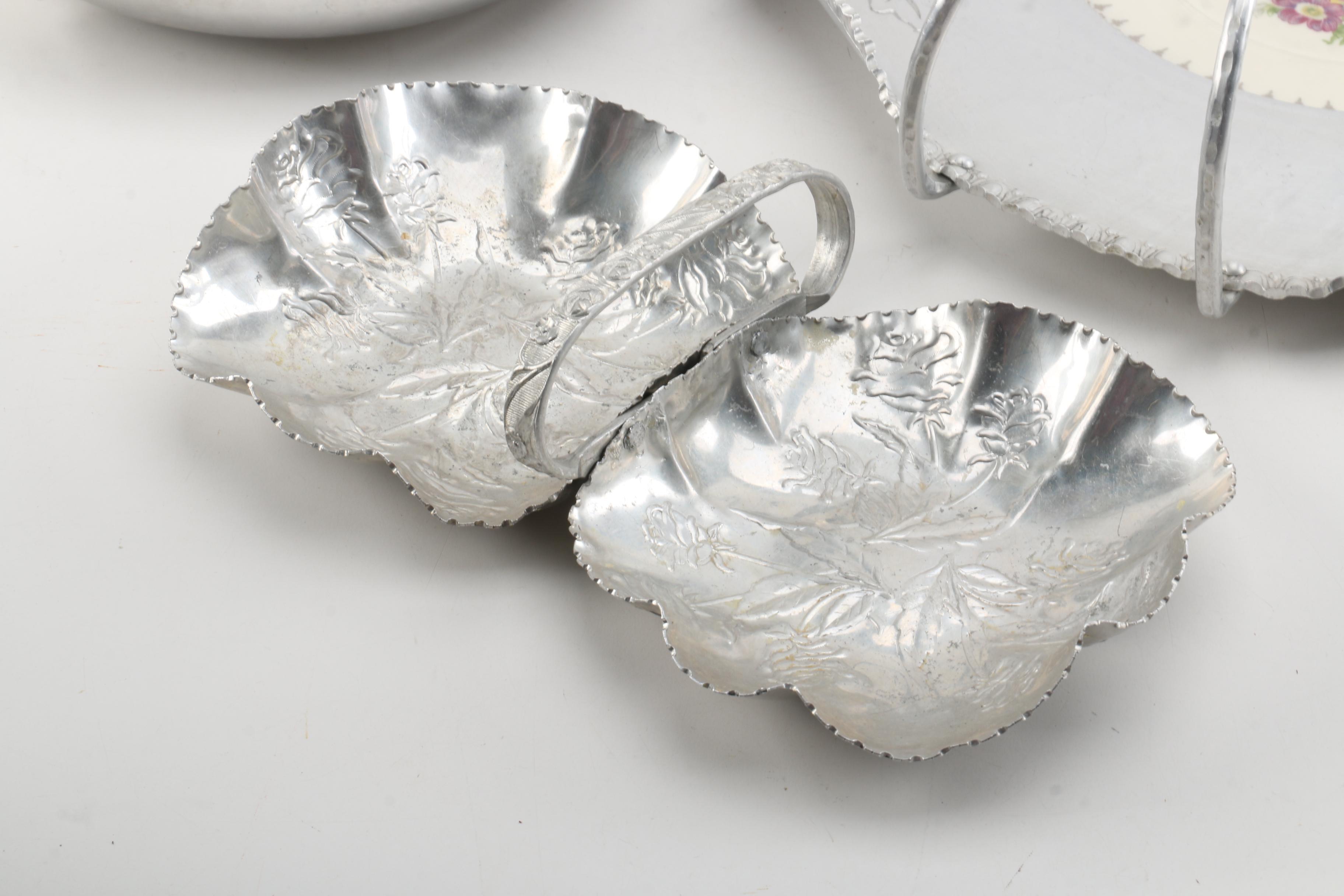 Vintage Aluminum Serving Dishes Including Buenilum