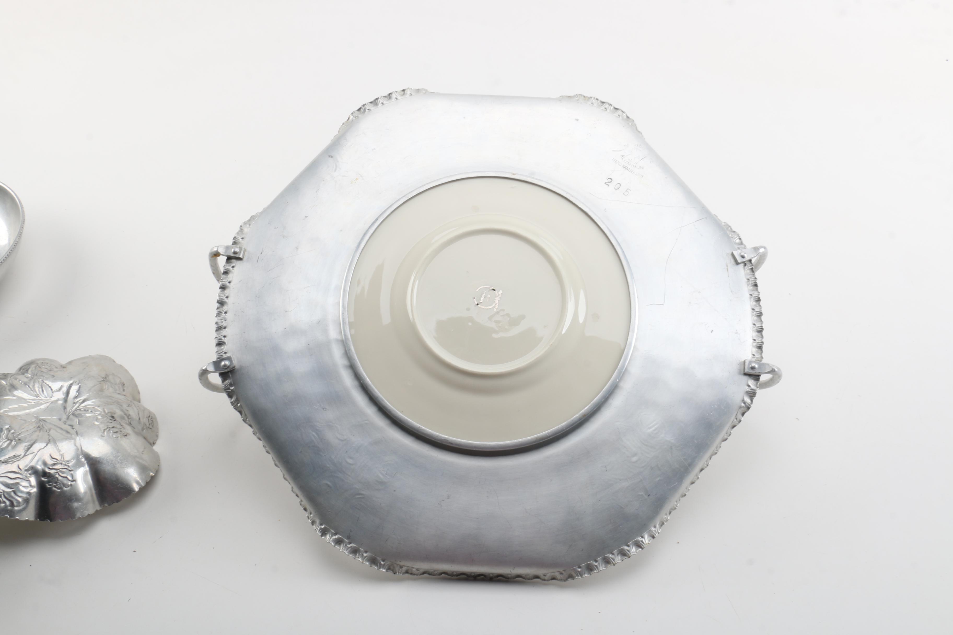Vintage Aluminum Serving Dishes Including Buenilum