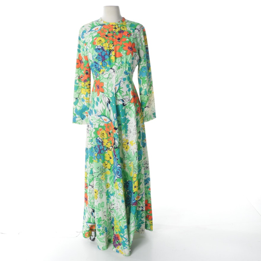 Vintage Neiman Marcus Floral Print Dress