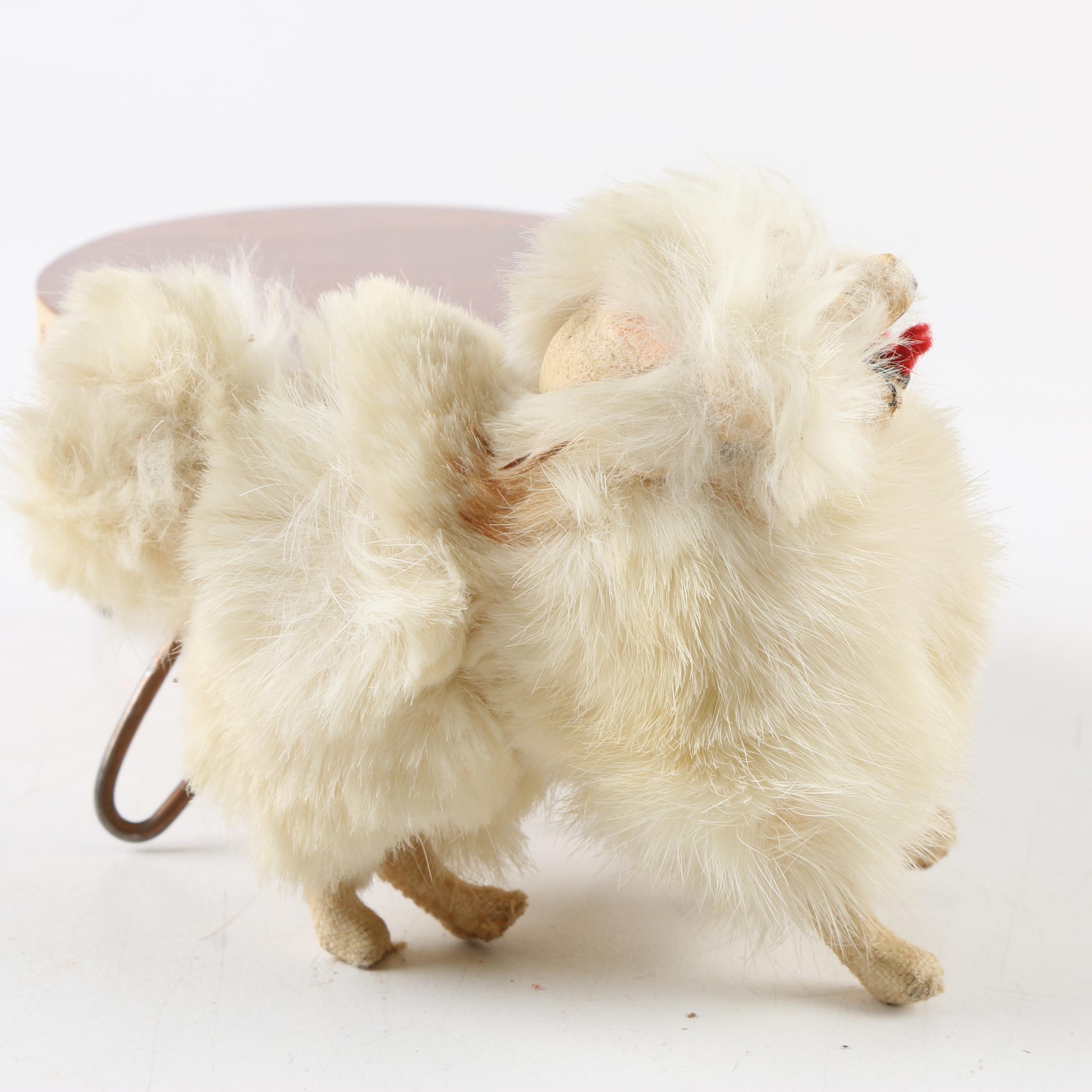 Wooden Doll Furniture with Husky and Terrier Real Fur Figurines