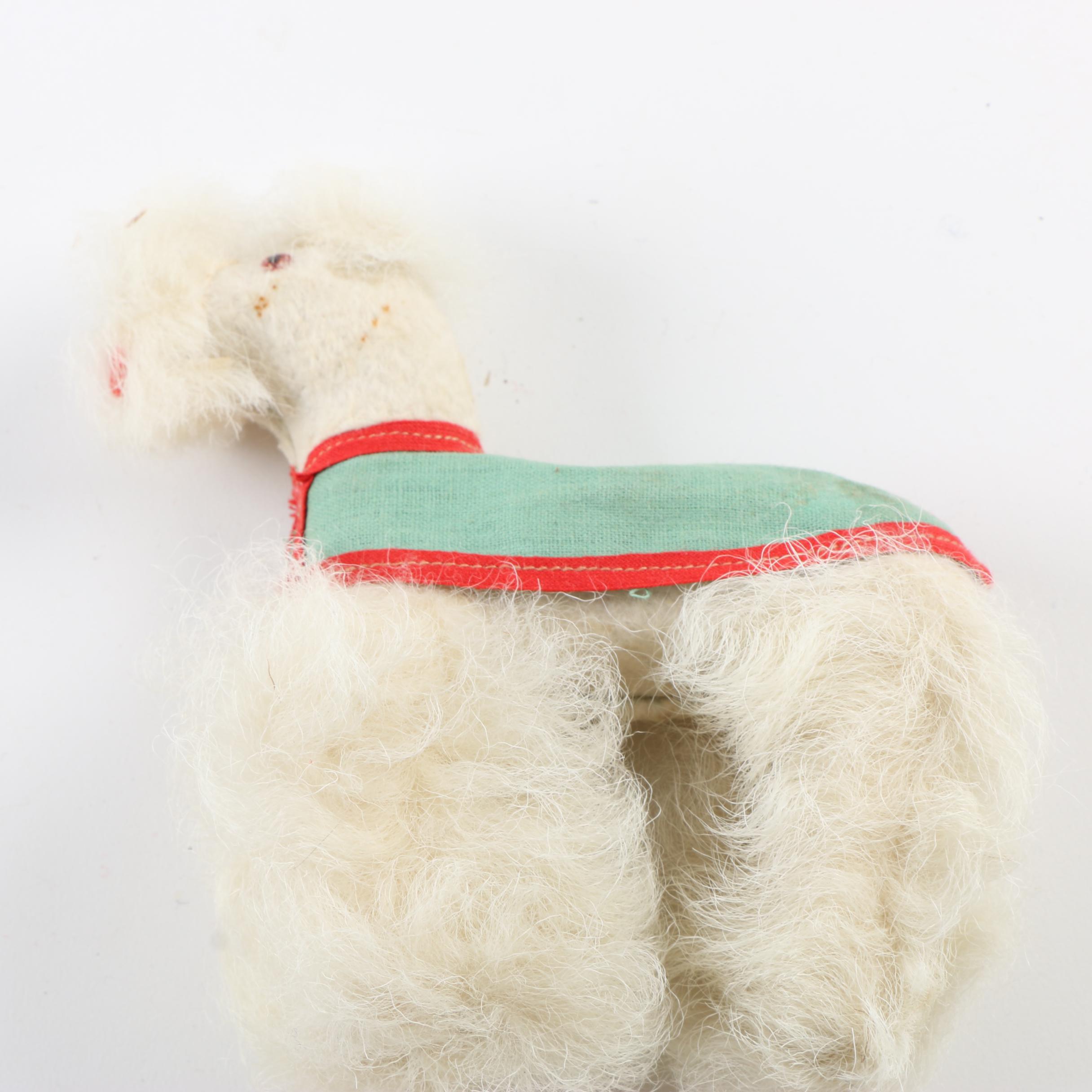 Wooden Doll Furniture with Husky and Terrier Real Fur Figurines