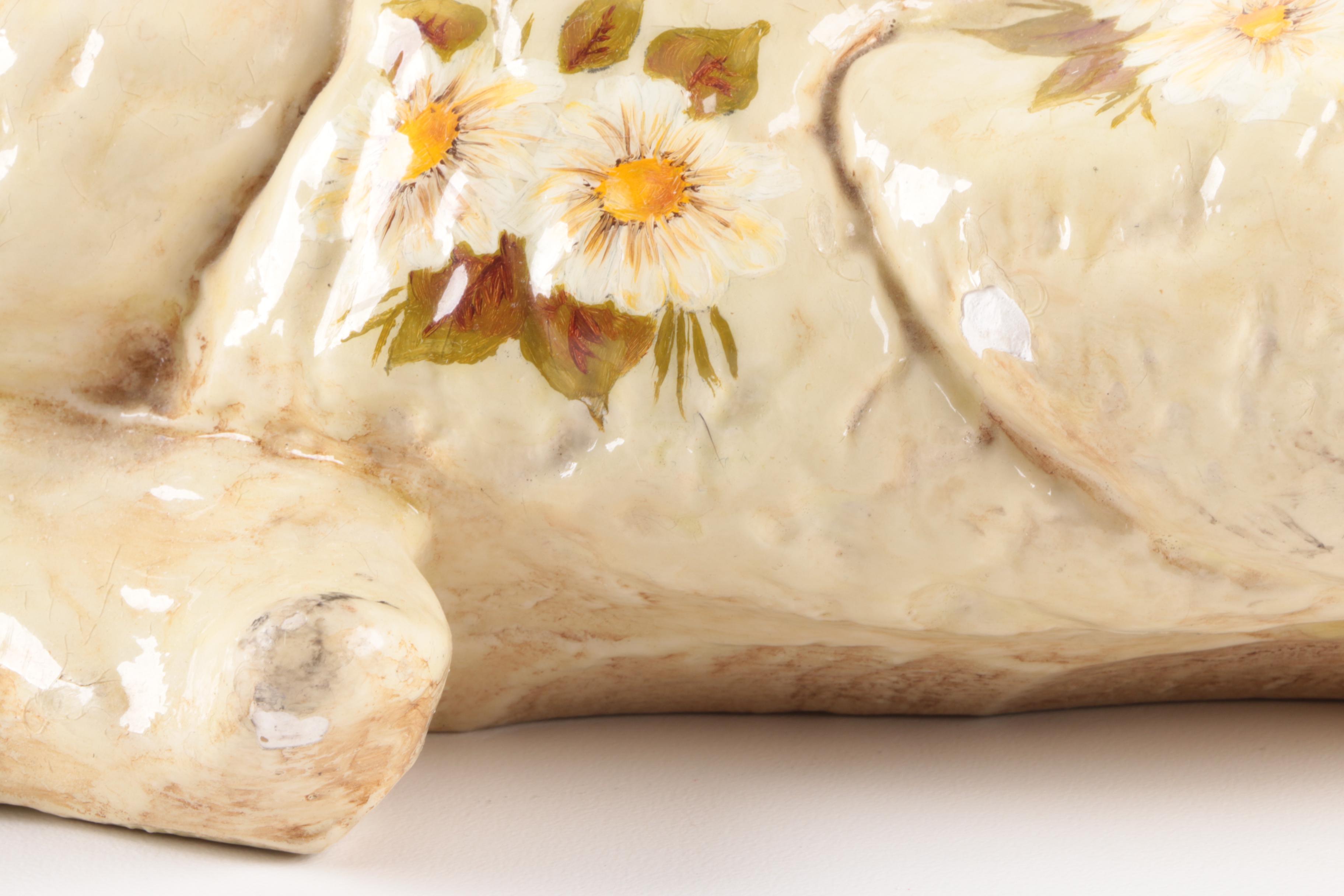 Hand-Painted Ceramic Cat Figurine