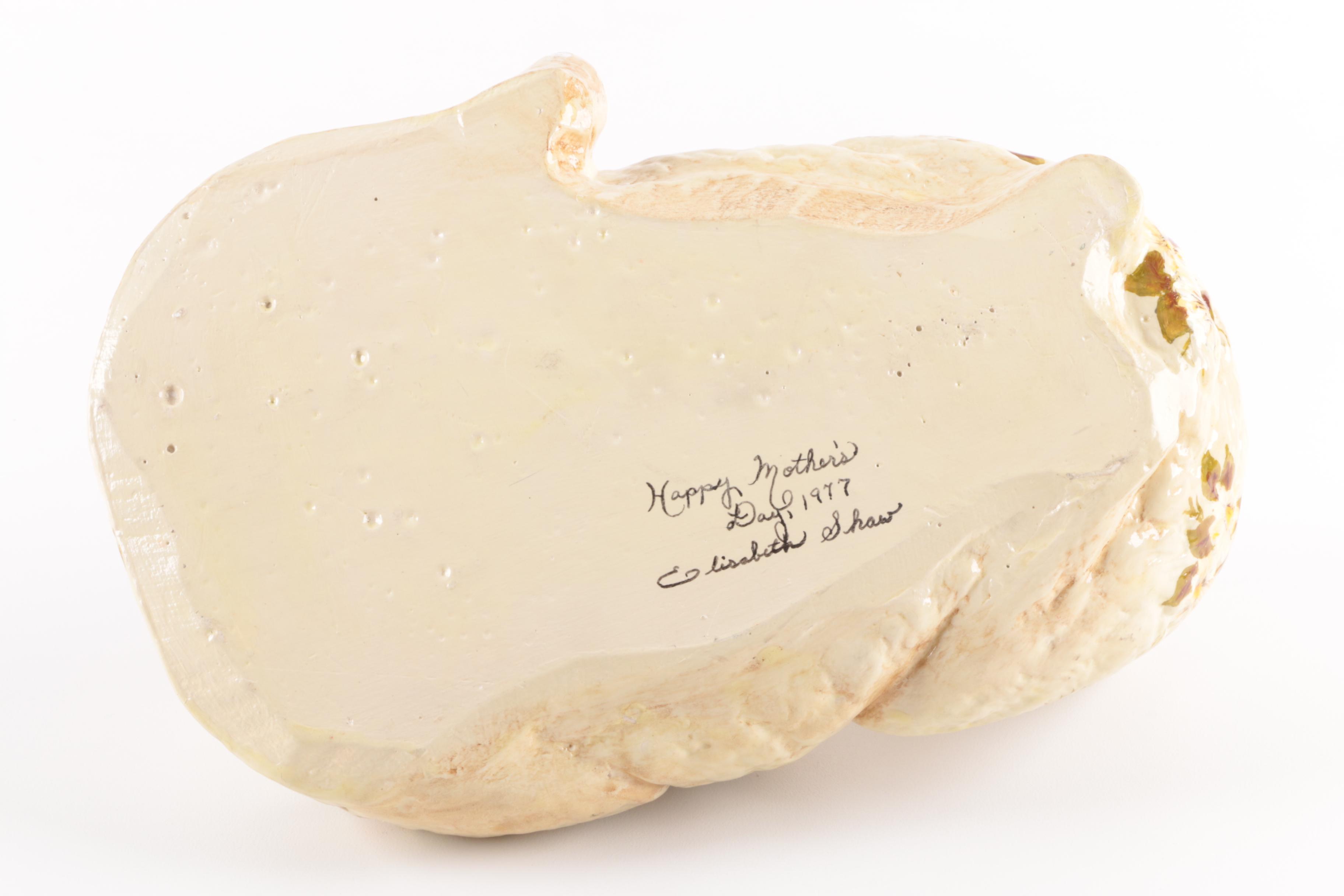 Hand-Painted Ceramic Cat Figurine