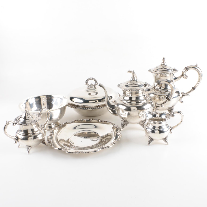 Silver Plate Serveware Featuring Gorham and International Silver Co.