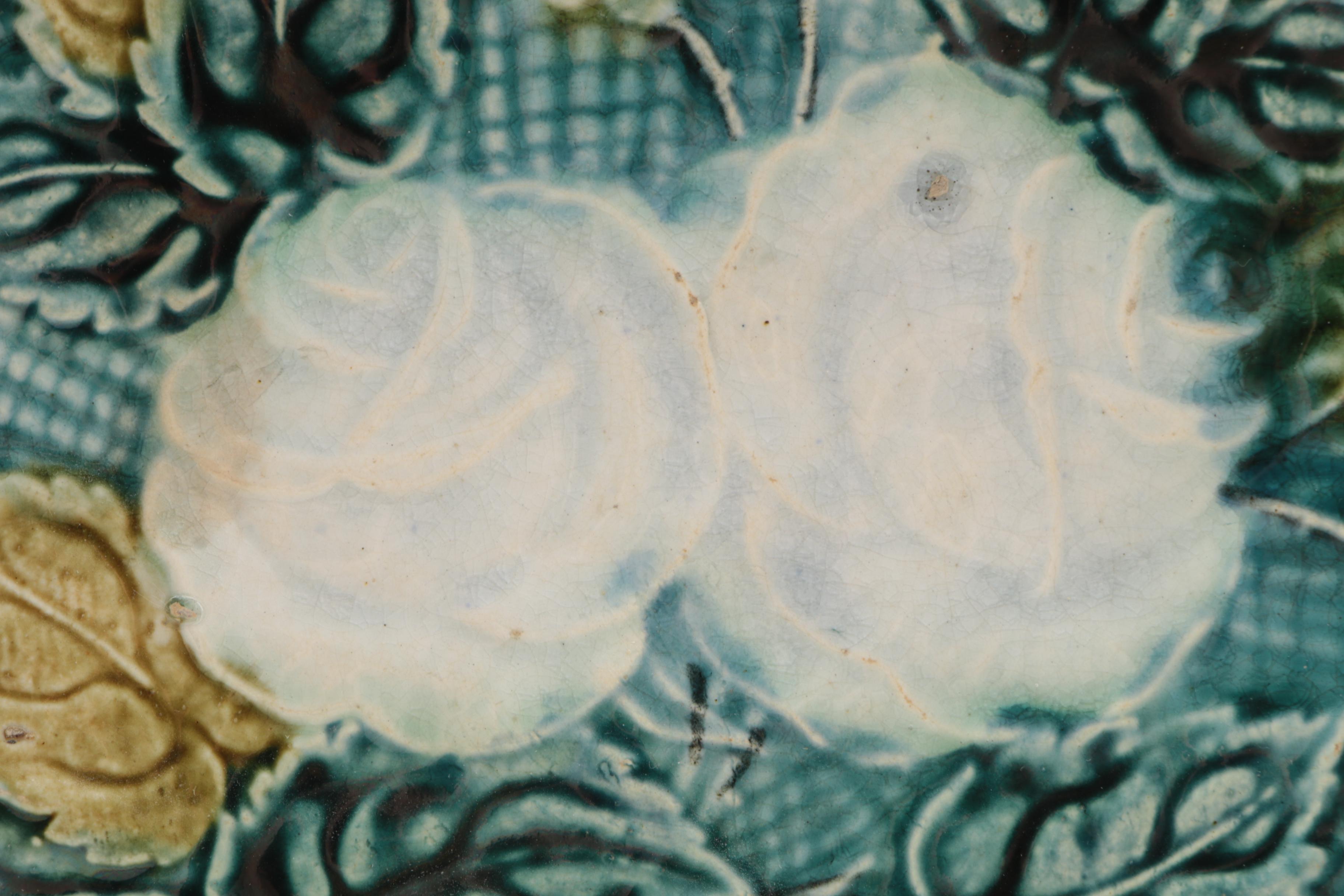 Antique German Majolica Plate