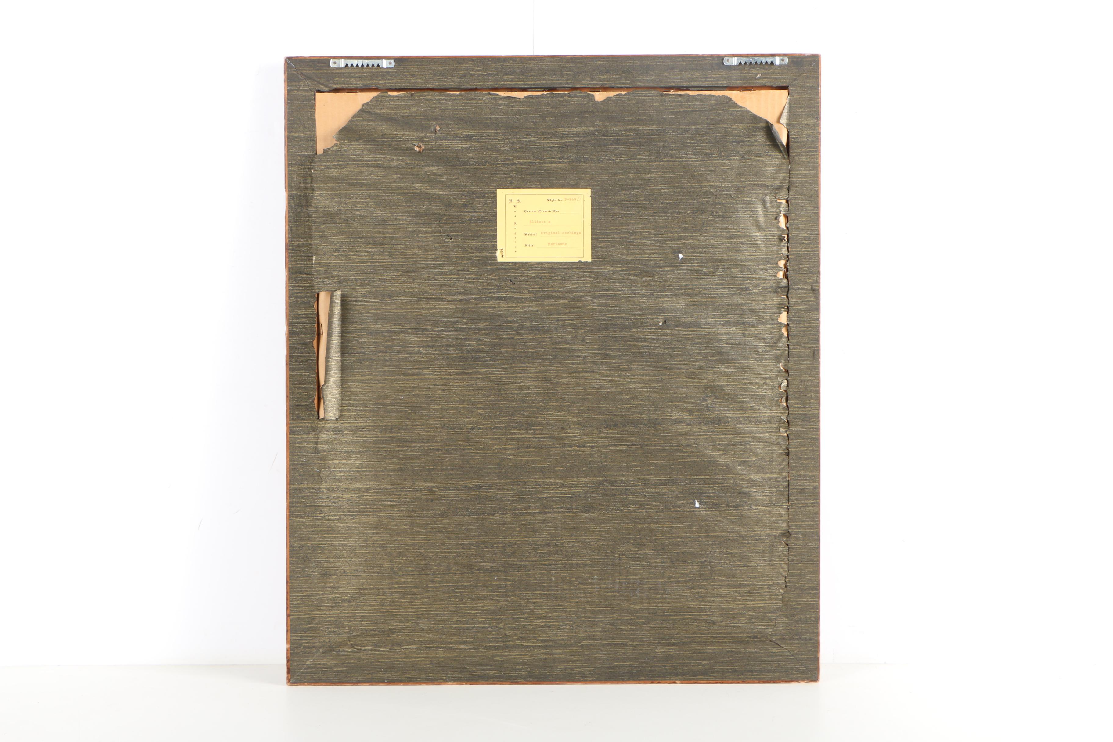 L. Marianne Limited Edition Hand Colored Etching