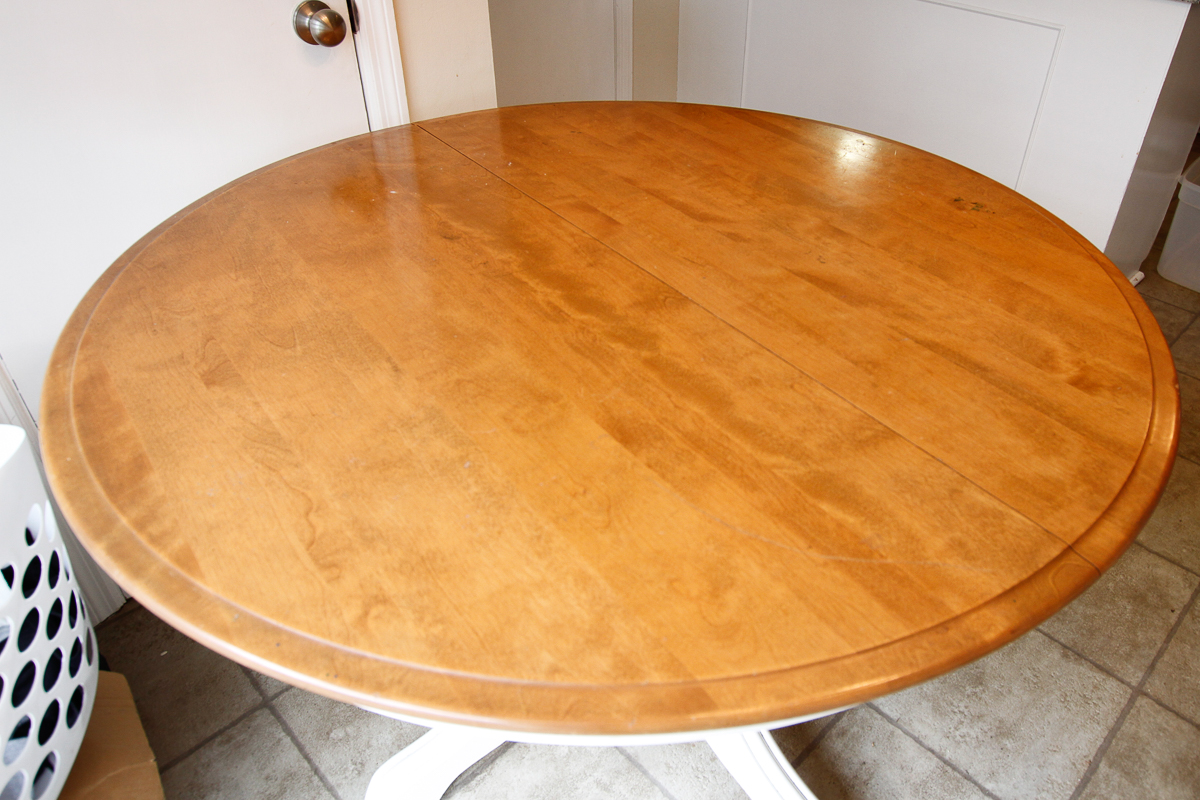 Two Tone Pedestal Dining Table