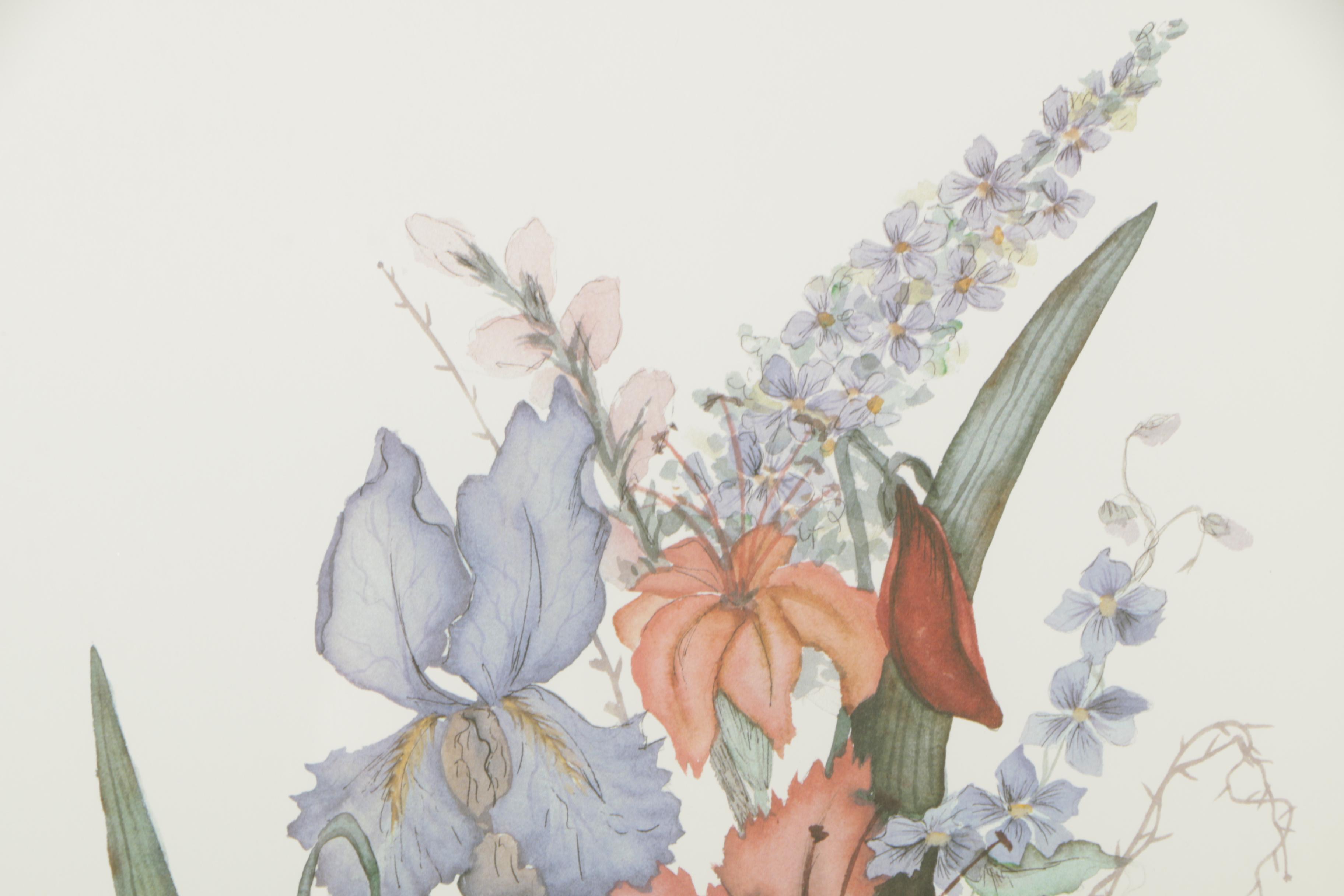 A. Renée Dollar Limited Edition Offset Lithograph of Floral Arrangement