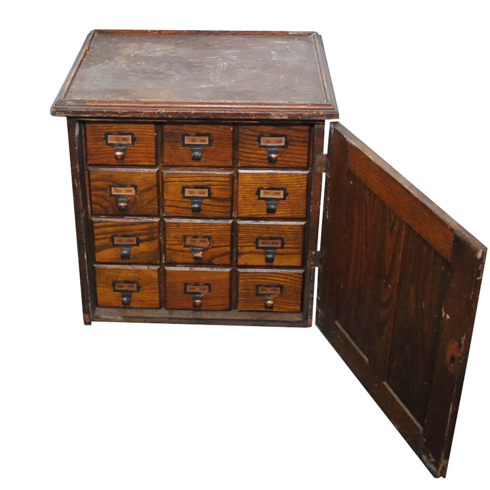 Keystone View Company Magic Lantern Slides in Slide Cabinet