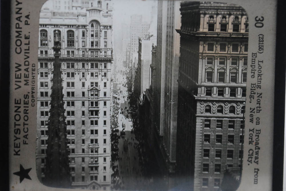 Keystone View Company Magic Lantern Slides in Slide Cabinet