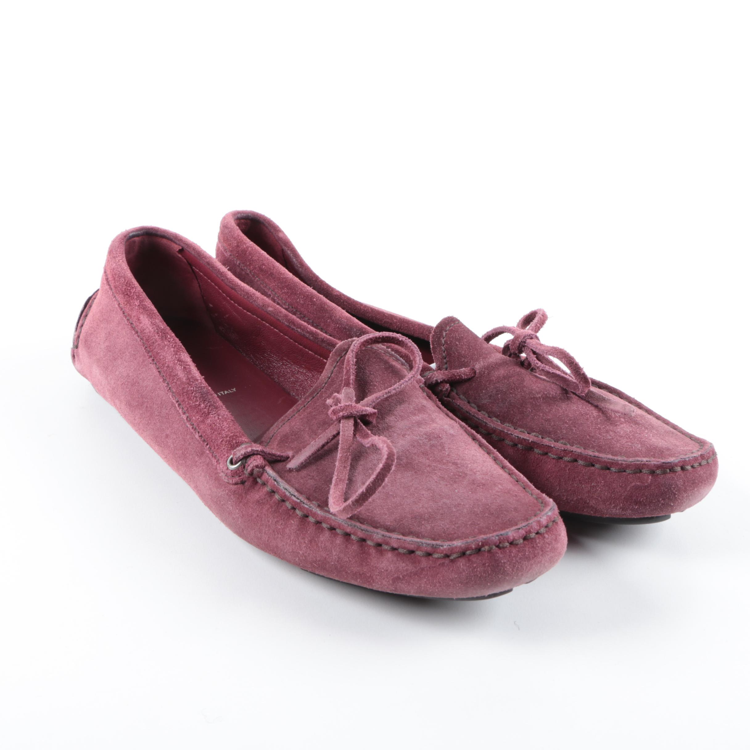 Women's Prada Purple Suede Driving Mocassins